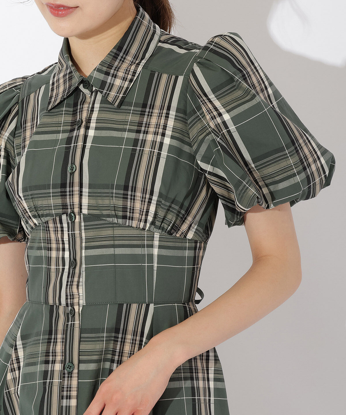 アンドクチュール「コルセットシャツワンピース」|ワンピース|