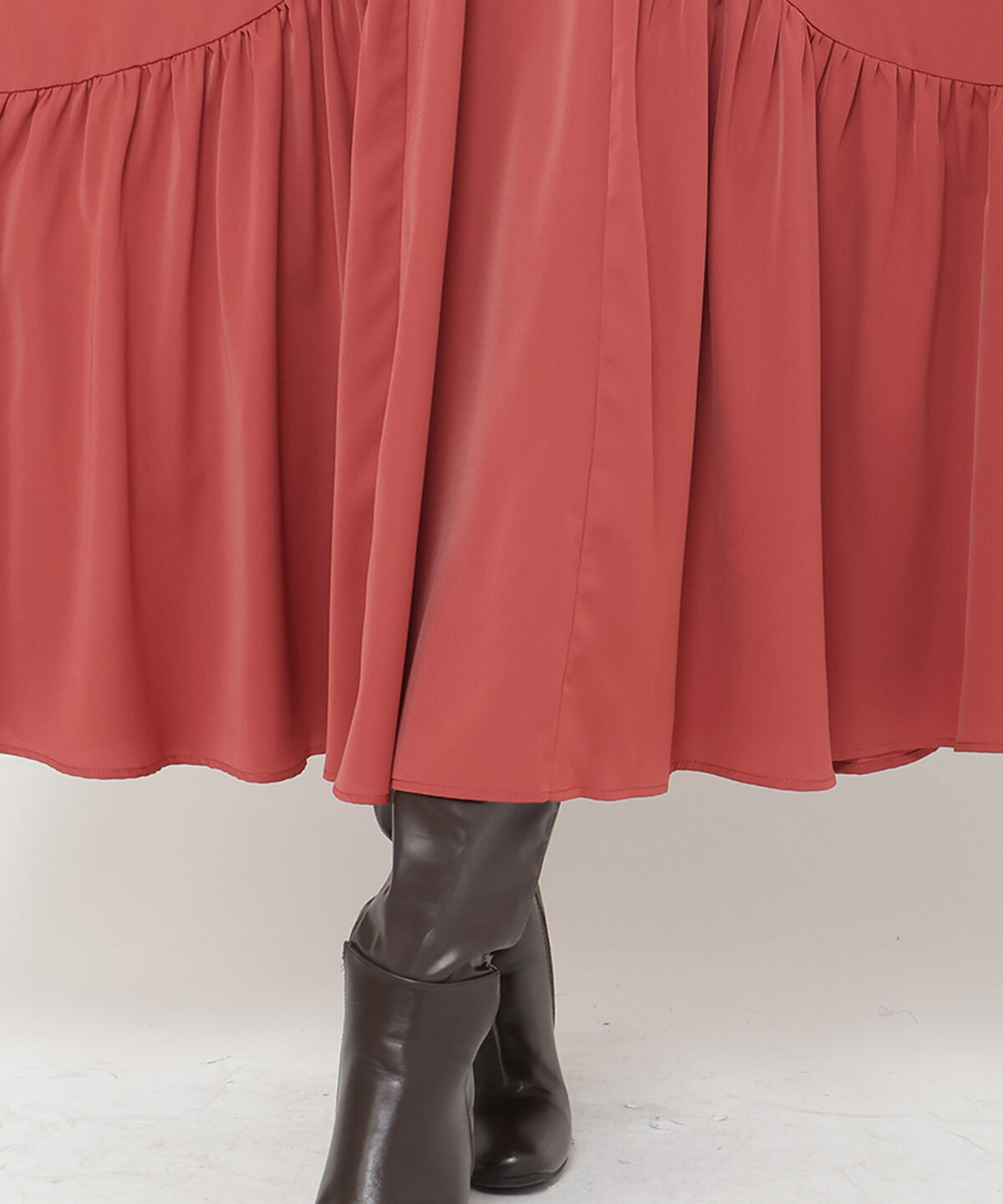 アンドクチュール「タックケープフロントリボンワンピース」|ワンピース|