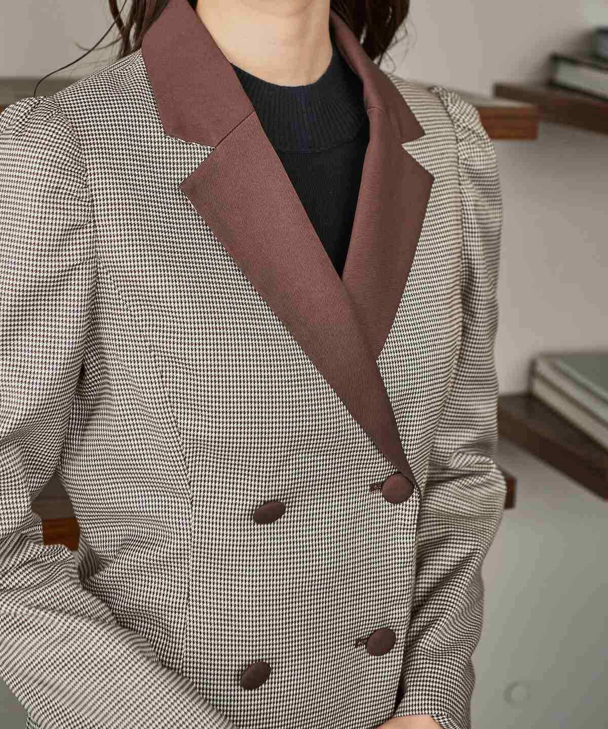 REDYAZEL「ジャケット風配色ミニワンピース」|ワンピース|