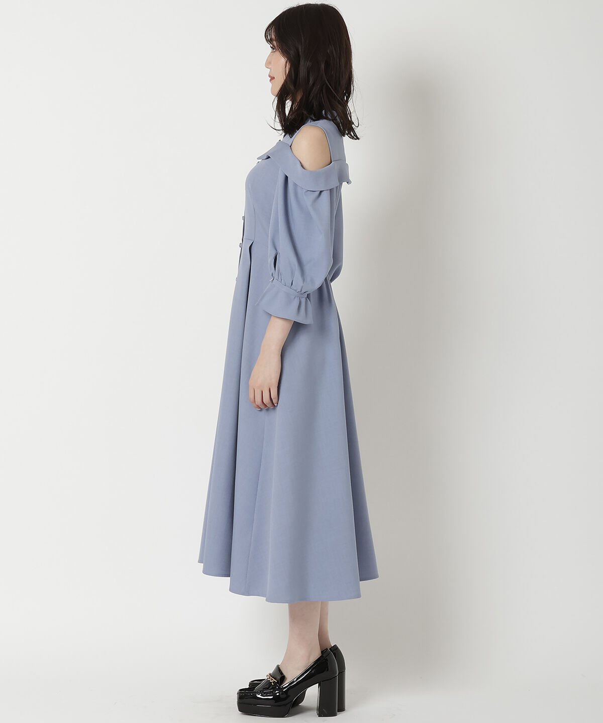 REDYAZEL「肩あきスタンドカラーワンピース」|ワンピース|