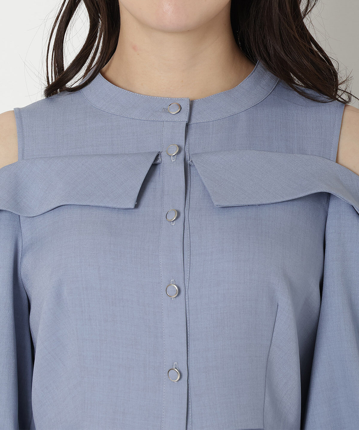 REDYAZEL「肩あきスタンドカラーワンピース」|ワンピース|