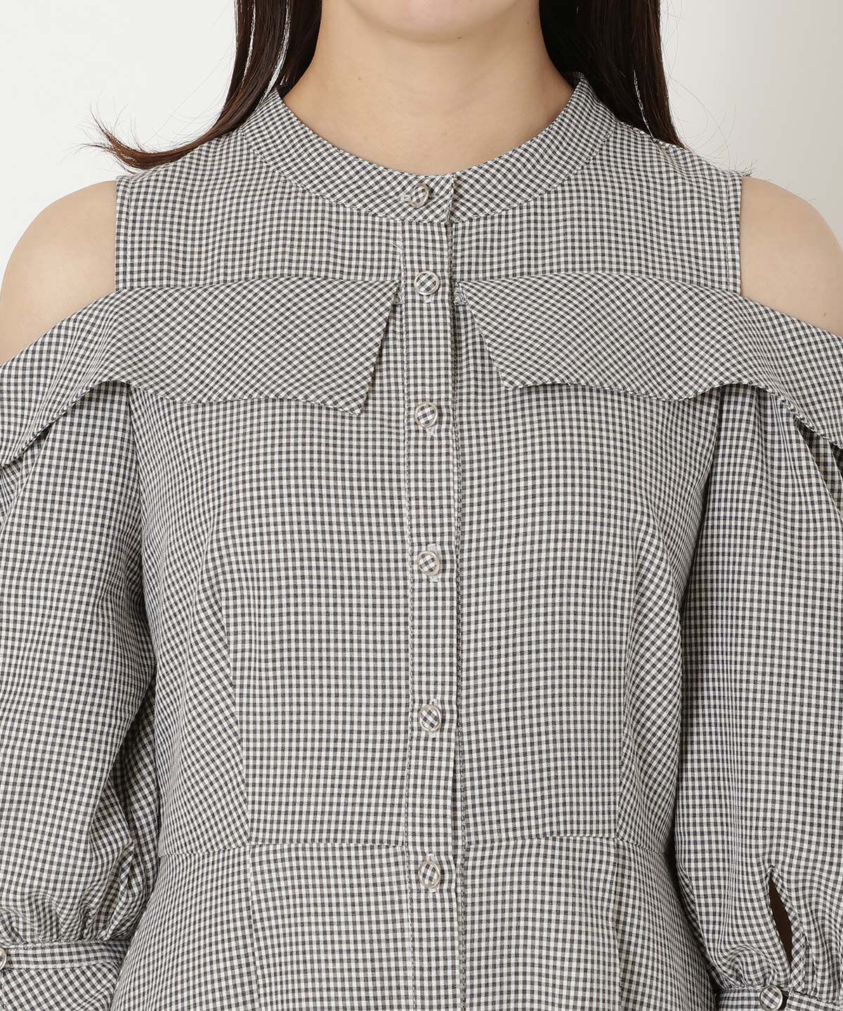 REDYAZEL「肩あきスタンドカラーワンピース」|ワンピース|