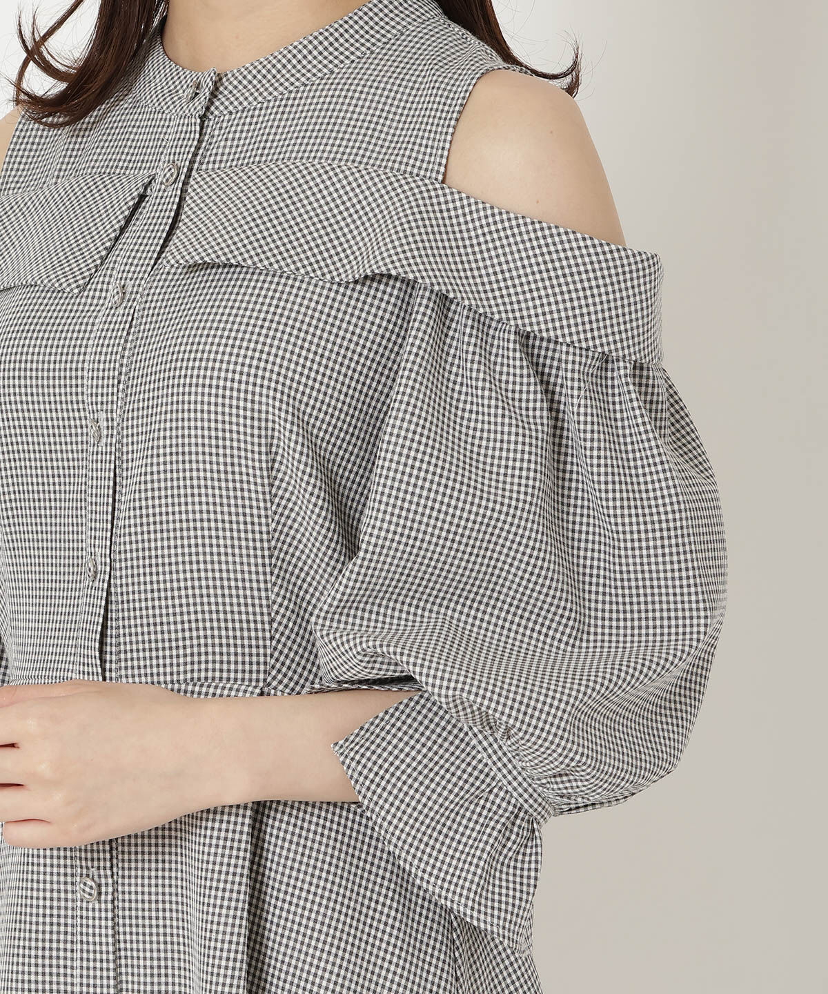 REDYAZEL「肩あきスタンドカラーワンピース」|ワンピース|