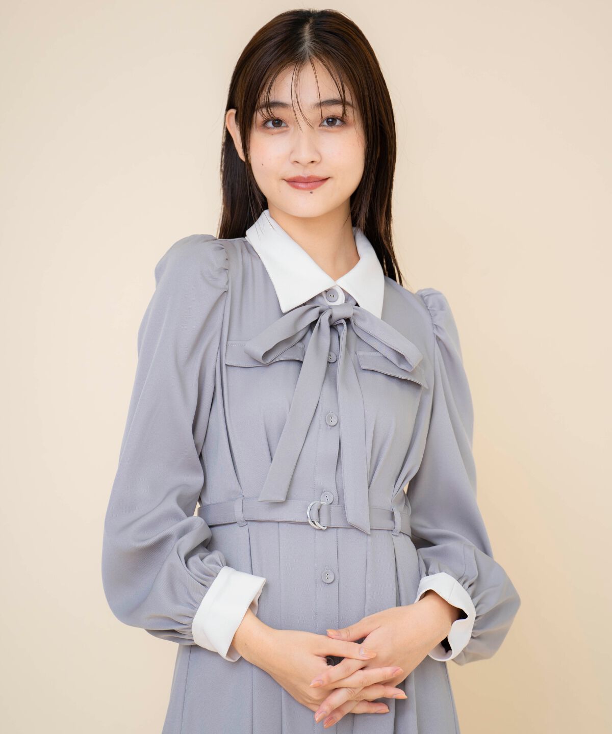 REDYAZEL「リボンタイパフスリーブワンピース」|ワンピース|