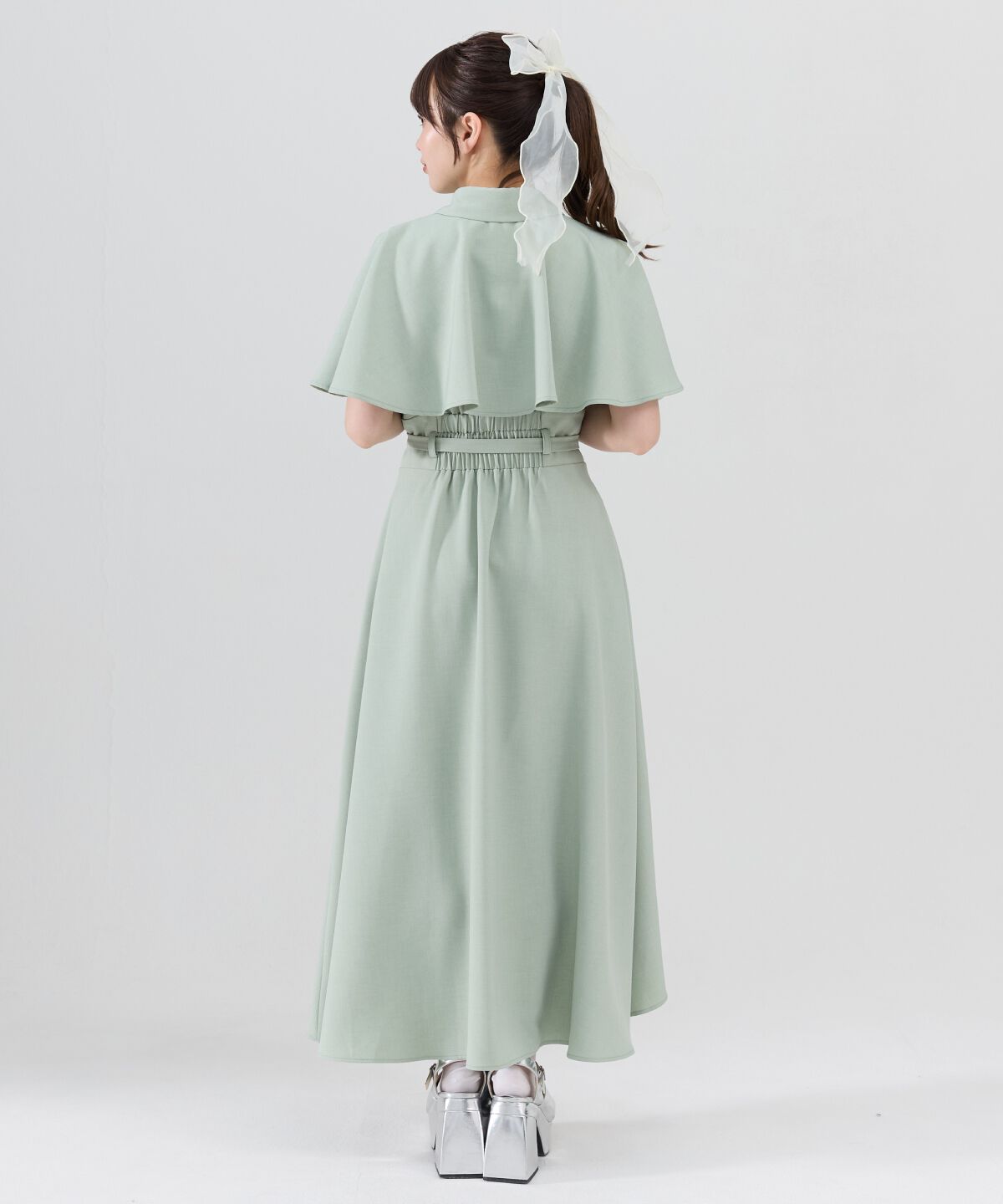 REDYAZEL「ケープデザインフレアワンピース」|ワンピース|