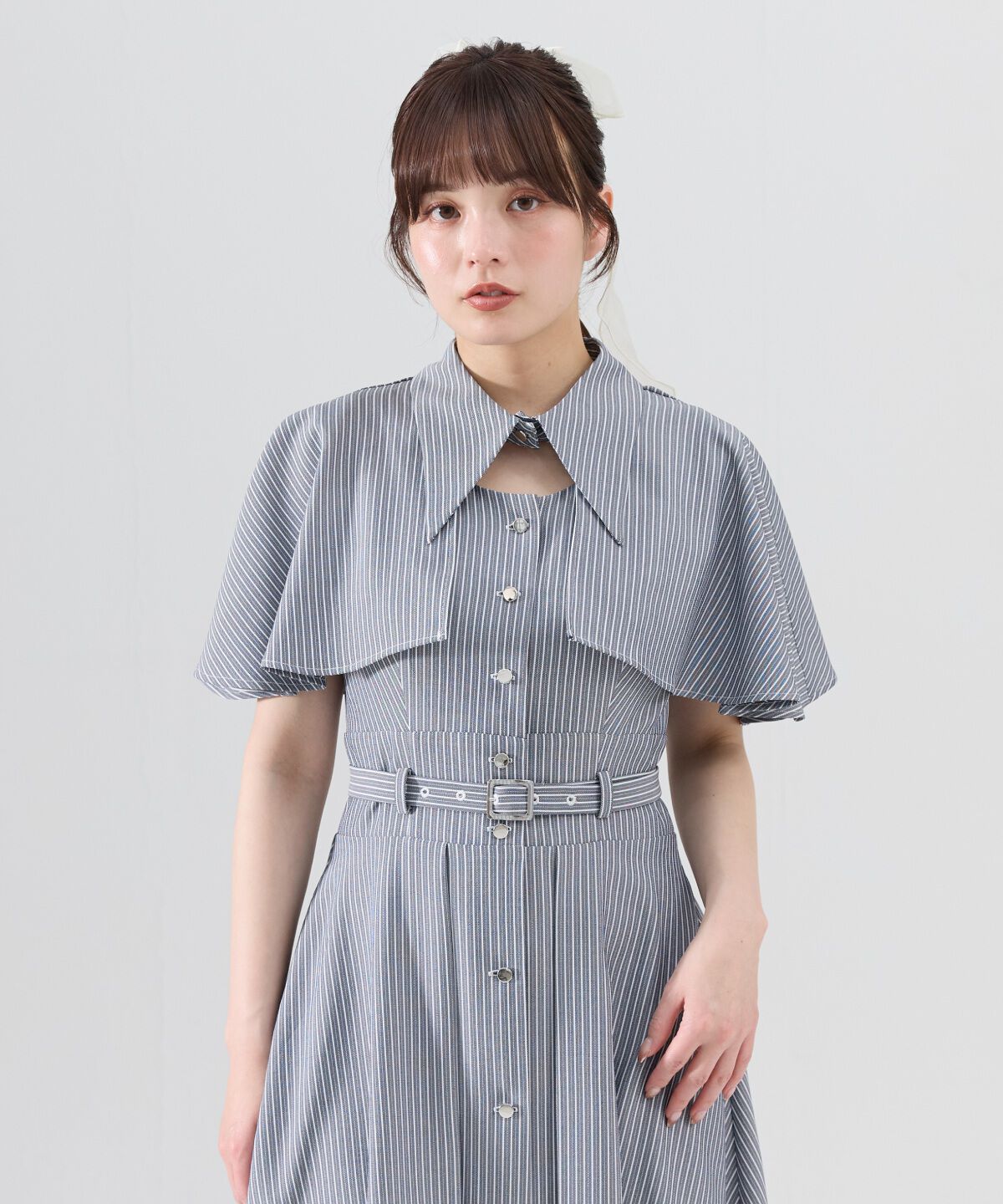 REDYAZEL「ケープデザインフレアワンピース」|ワンピース|