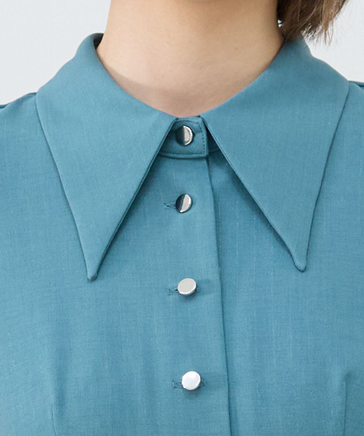 REDYAZEL「シャドーストライプノースリーブシャツワンピース」|ワンピース|