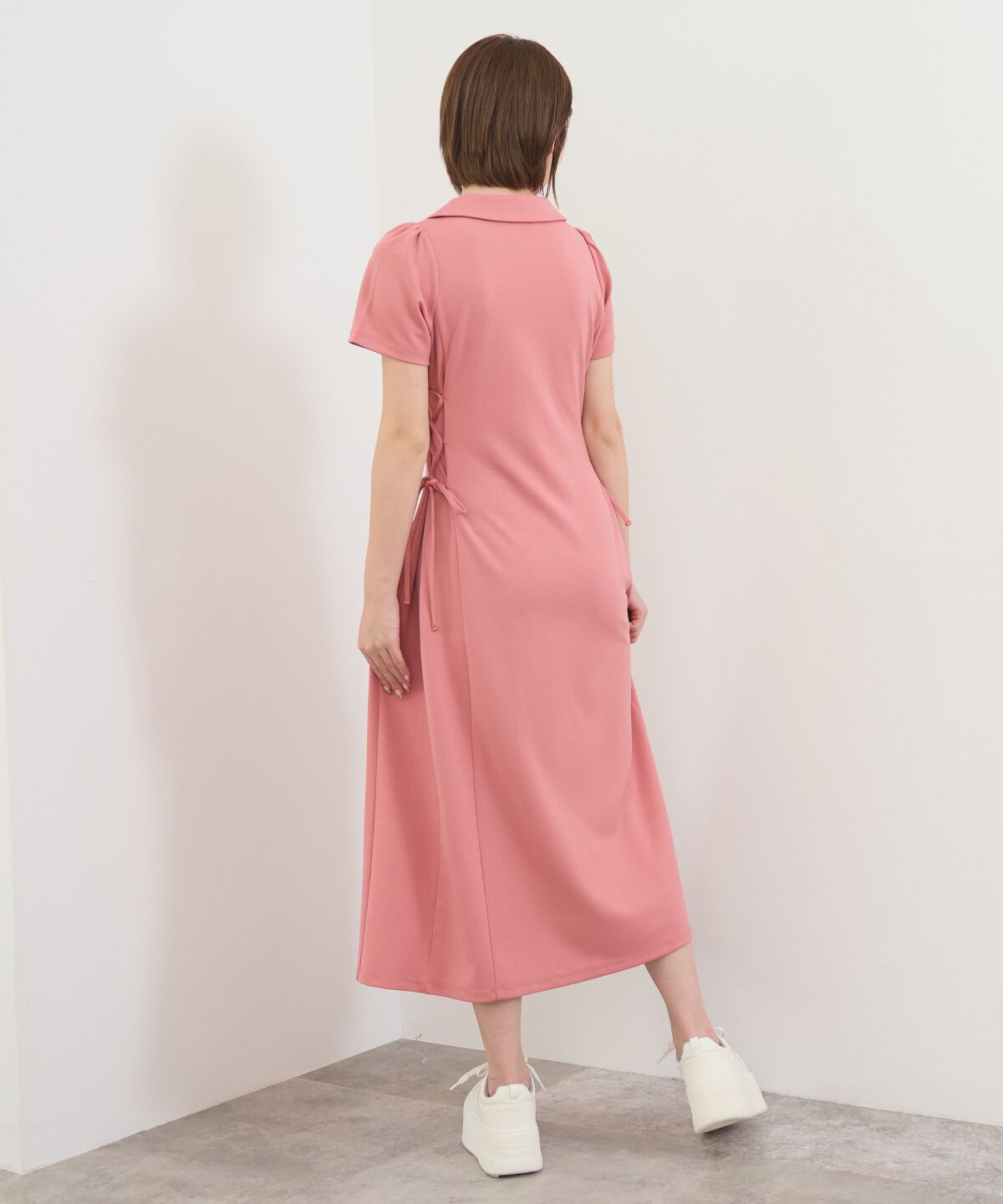 REDYAZEL「エンブレムサイドレースアップロングワンピース」|ワンピース|