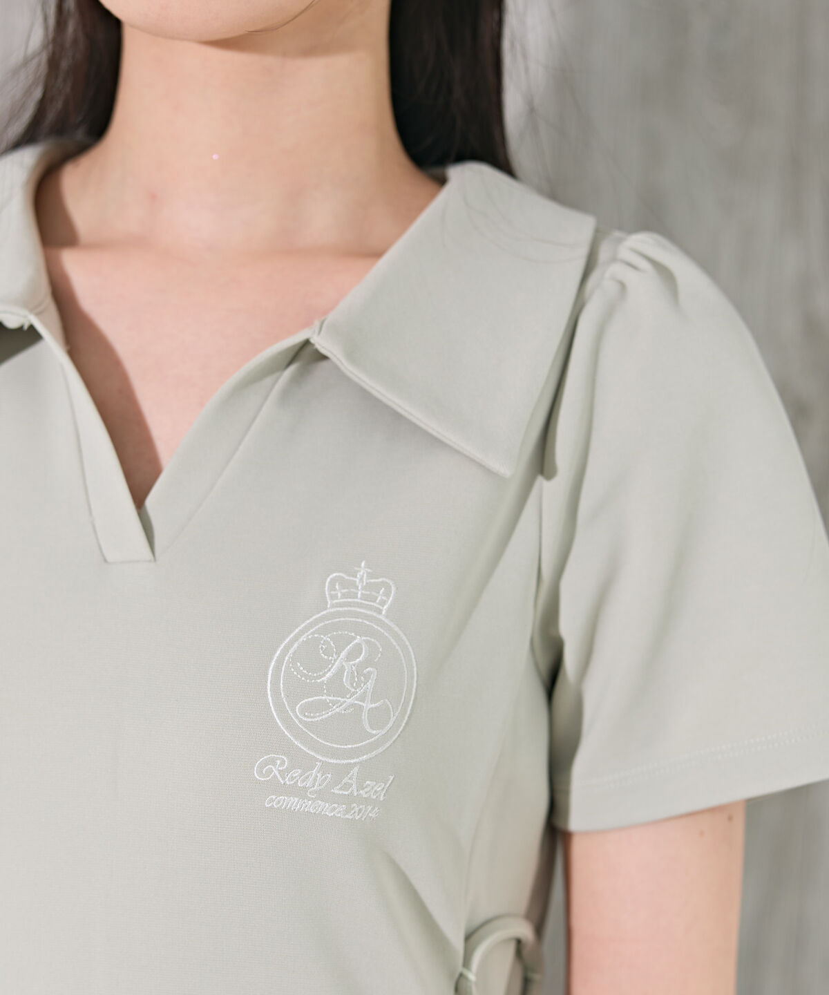 REDYAZEL「エンブレムサイドレースアップロングワンピース」|ワンピース|