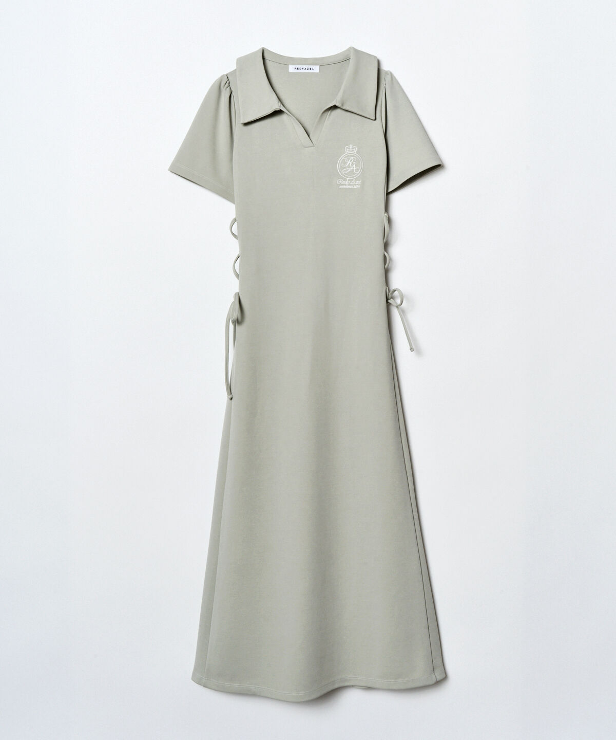 REDYAZEL「エンブレムサイドレースアップロングワンピース」|ワンピース|