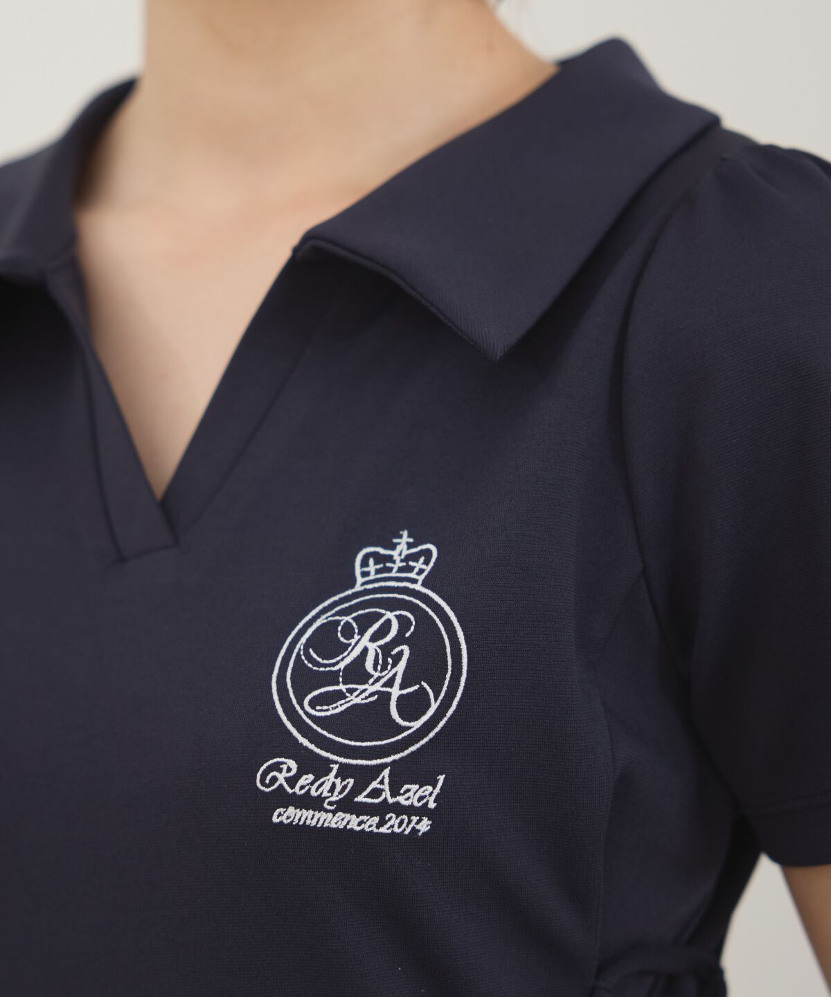 REDYAZEL「エンブレムサイドレースアップロングワンピース」|ワンピース|