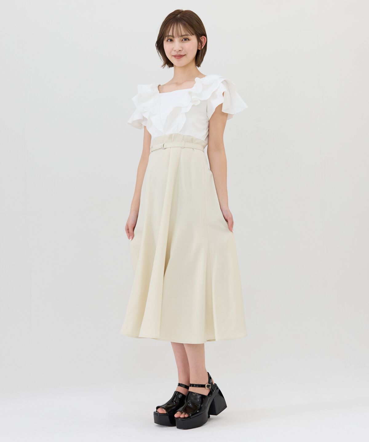 REDYAZEL「フリルドッキングワンピース」|ワンピース|