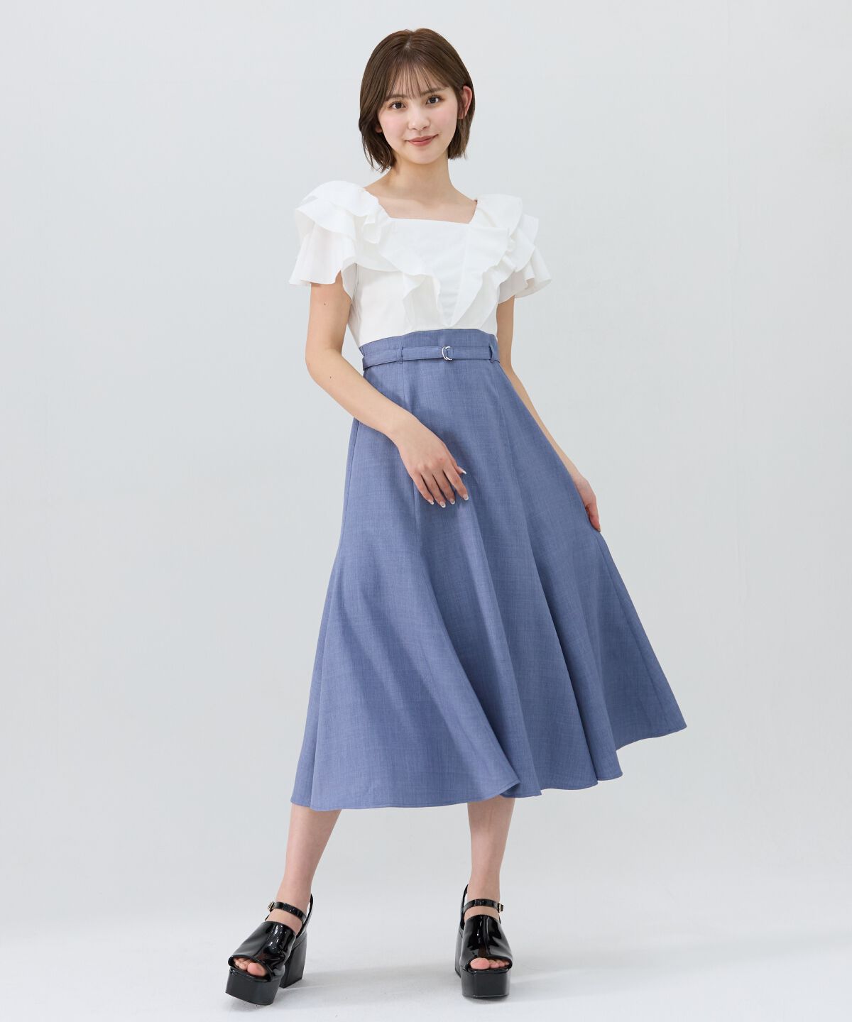 REDYAZEL「フリルドッキングワンピース」|ワンピース|