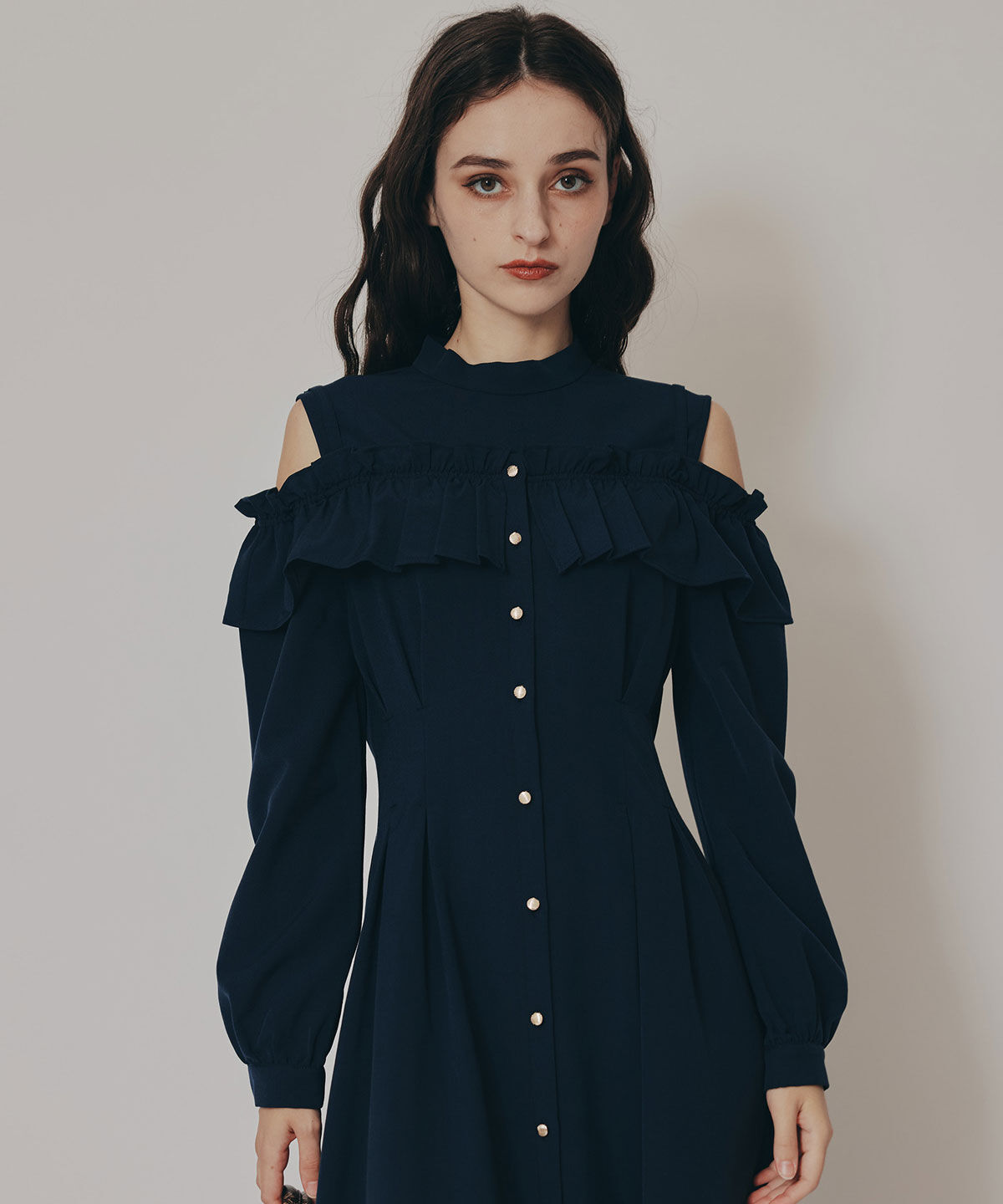 REDYAZEL「オープンショルダーフリルワンピース」|ワンピース|