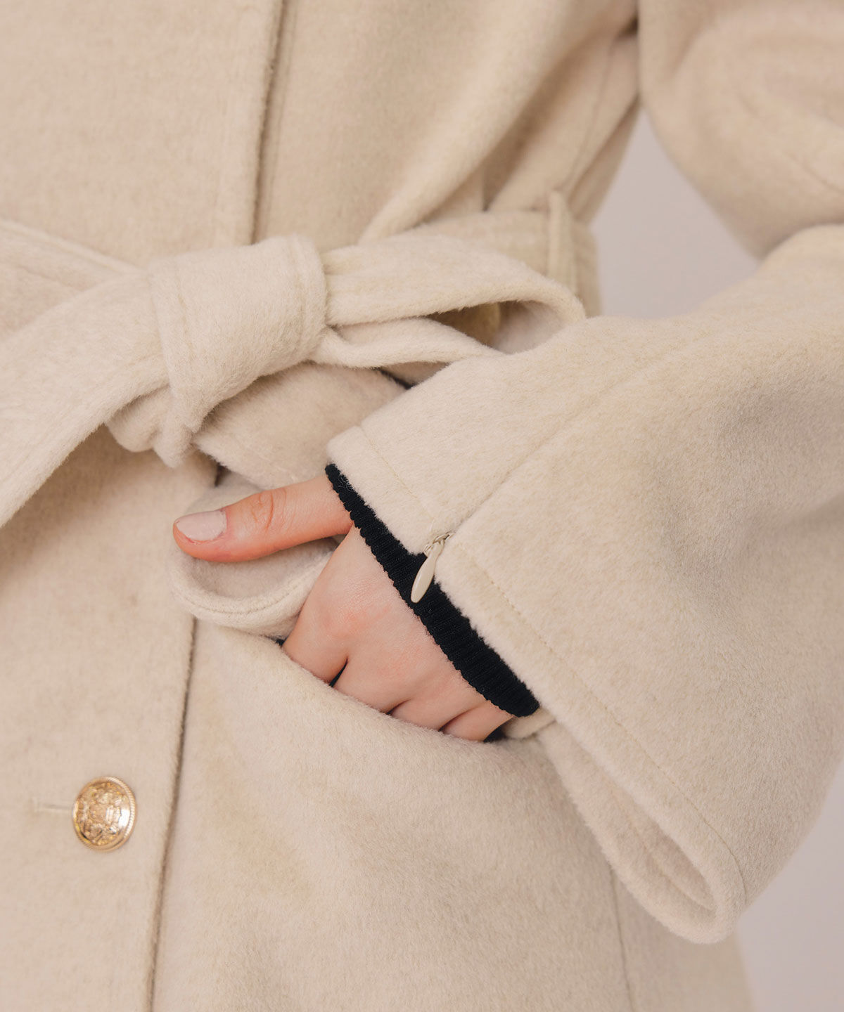 REDYAZEL「2WAYベルスリーブミドルコート」|ステンカラーコート|