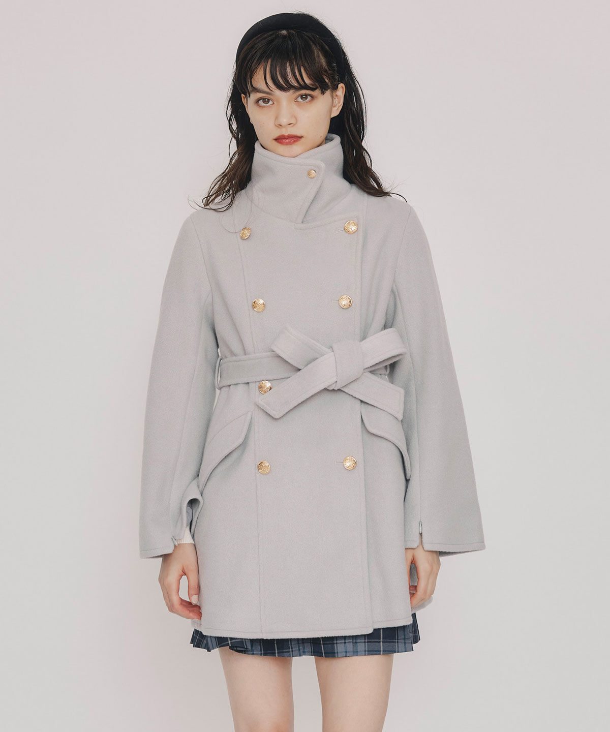 REDYAZEL「2WAYベルスリーブミドルコート」|ステンカラーコート|