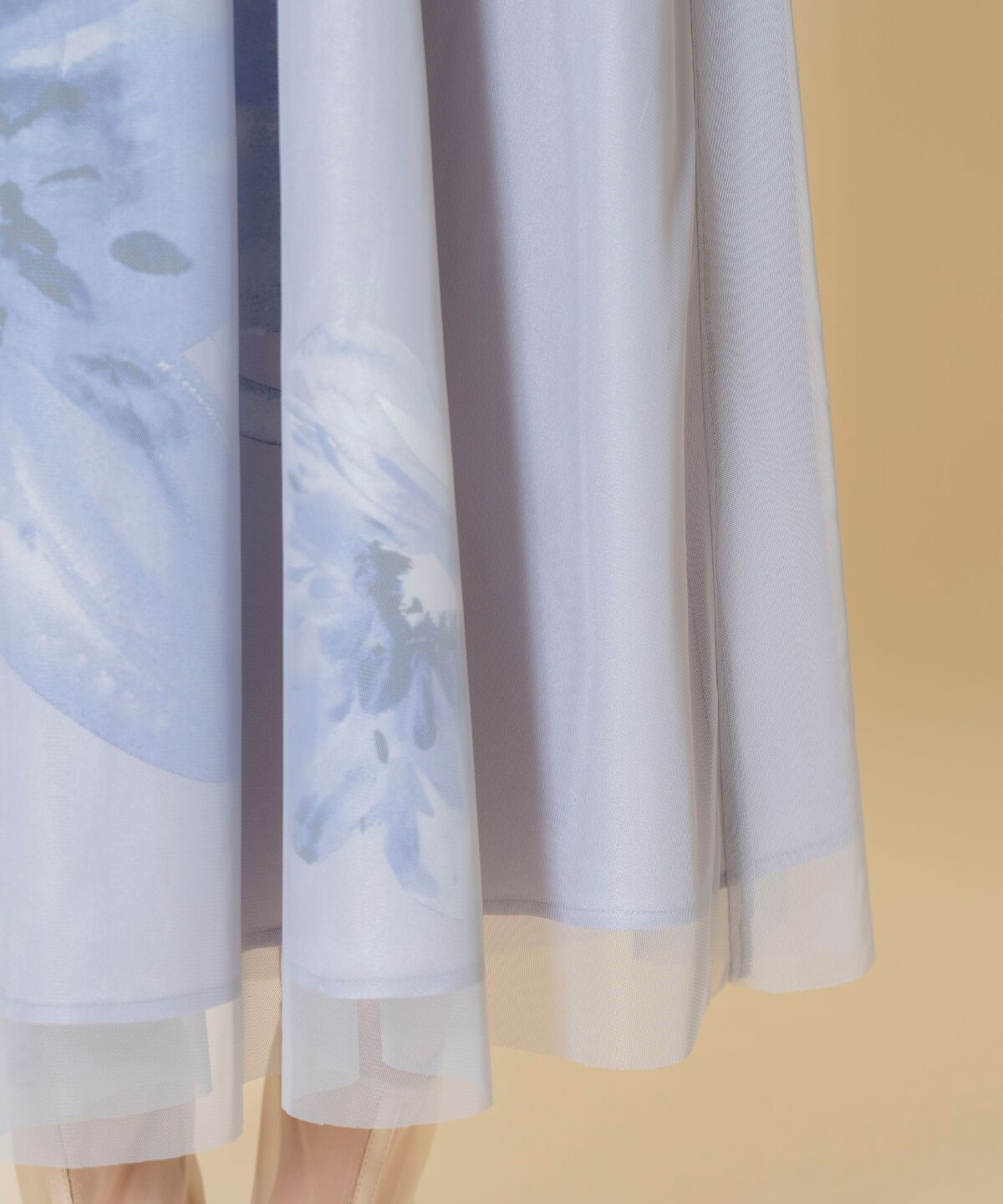 WILLSELECTION「ビッグフラワーチュールレイヤードスカート」|フレア|