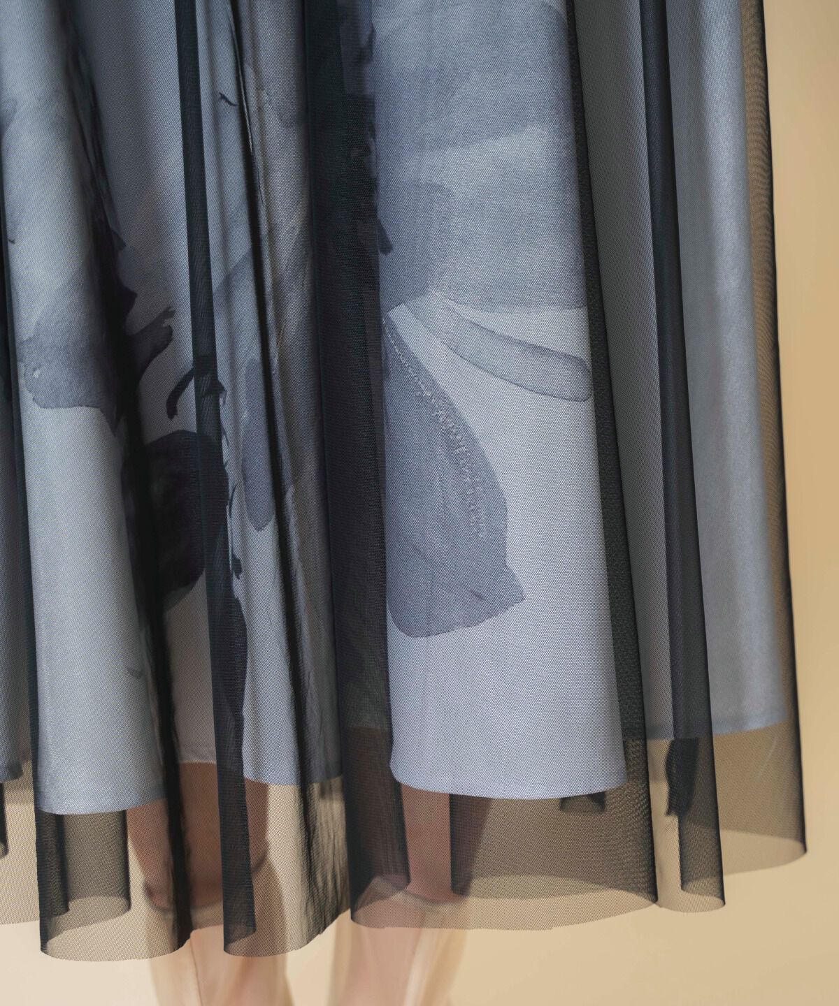 WILLSELECTION「ビッグフラワーチュールレイヤードスカート」|フレア|