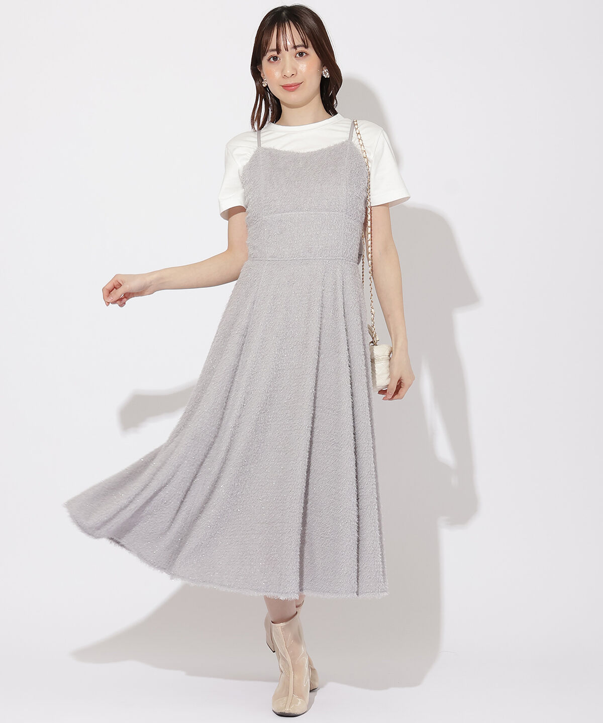 WILLSELECTION「フリンジキャミワンピース」|ワンピース|サックス