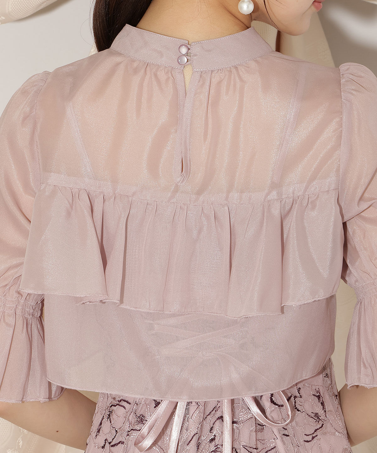 WILLSELECTION「フリル切り替えシフォンブラウス」|シャツ・ブラウス|