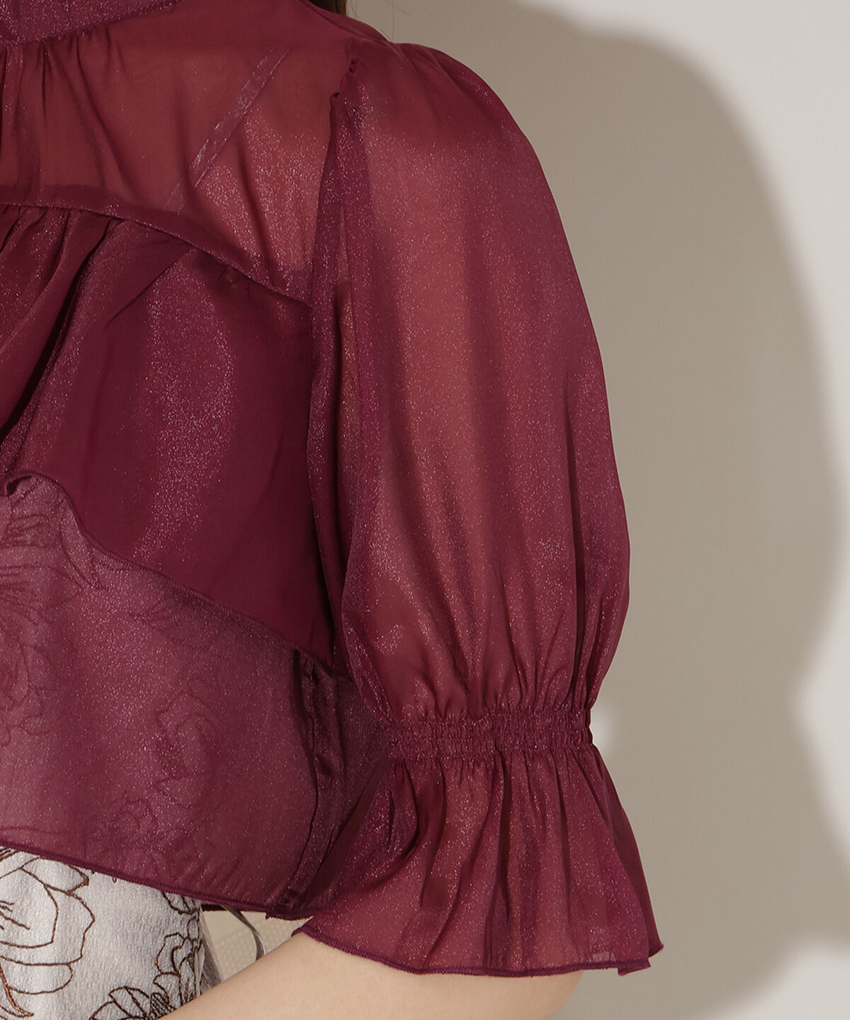 WILLSELECTION「フリル切り替えシフォンブラウス」|シャツ・ブラウス|