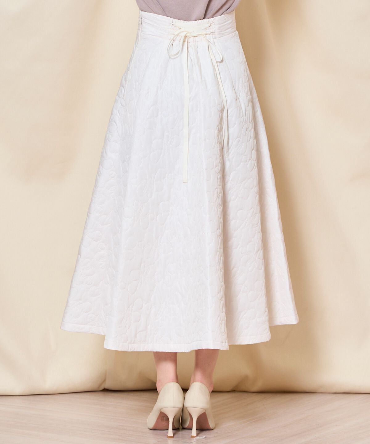 WILLSELECTION「キルティングボリュームフレアスカート」|フレア|