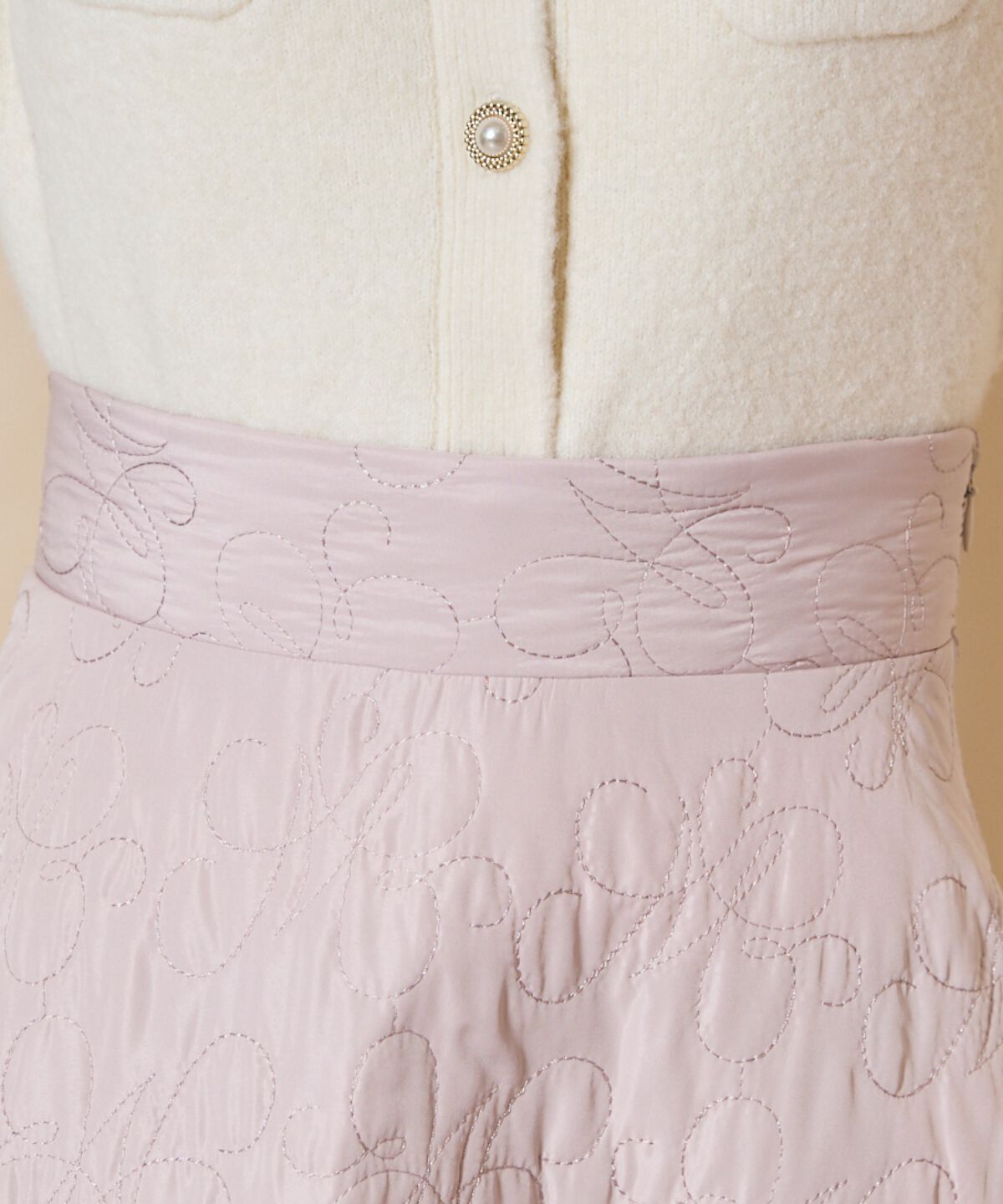 WILLSELECTION「キルティングボリュームフレアスカート」|フレア|