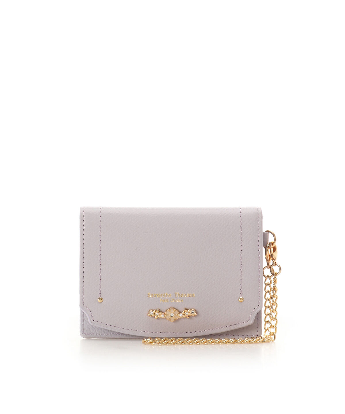 Samantha Thavasa Petit Choice「フラワーアーチ パスケース」|定期入れ|ラベンダー