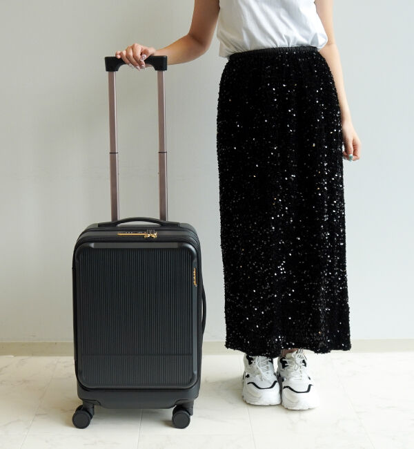 Jewelna Rose「Jewelna Rose エルダートローリー カップホルダー付 機内持ち込みサイズ 34/41リットル 05401」|キャリーケース|