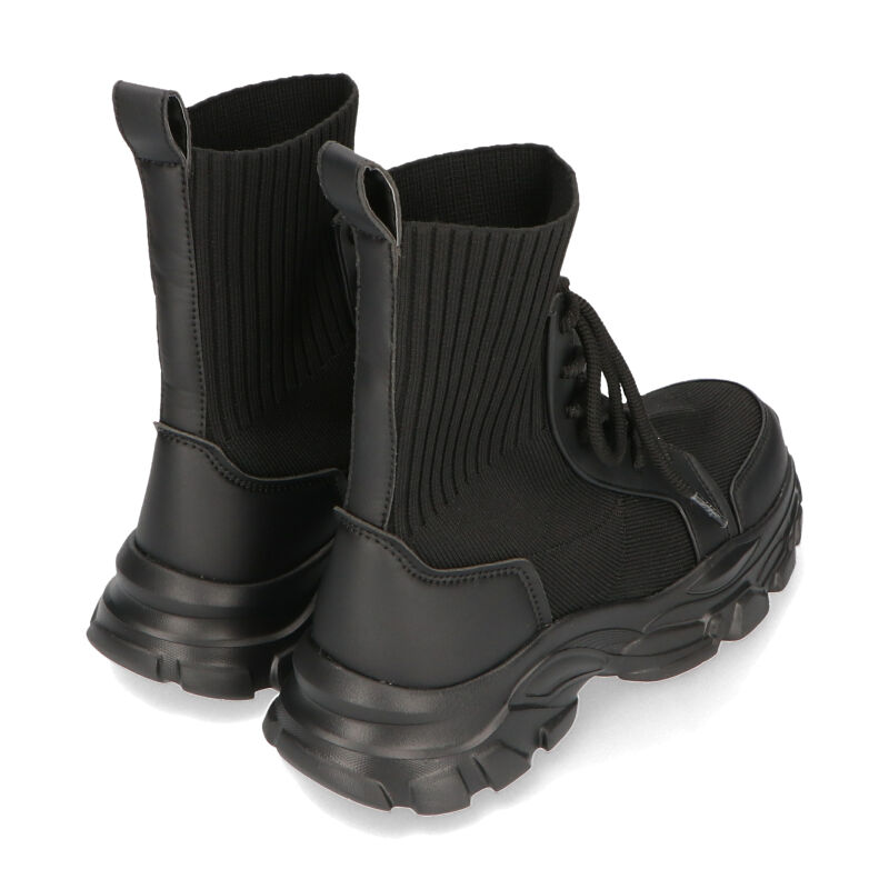 ORiental TRaffic「トラックソールレースアップニットブーツ/31438」|ショートブーツ|