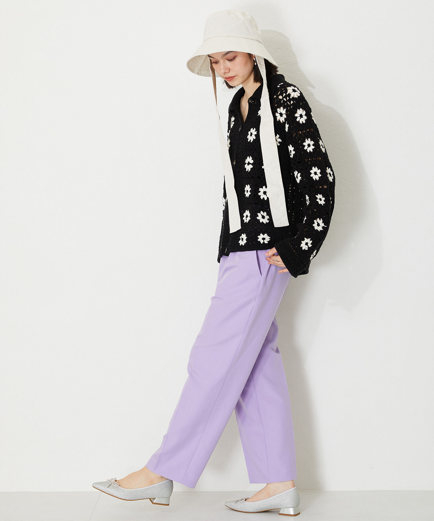 ORiental TRaffic「ポインテッドトゥグリッターバレエシューズ/41115」|パンプス|