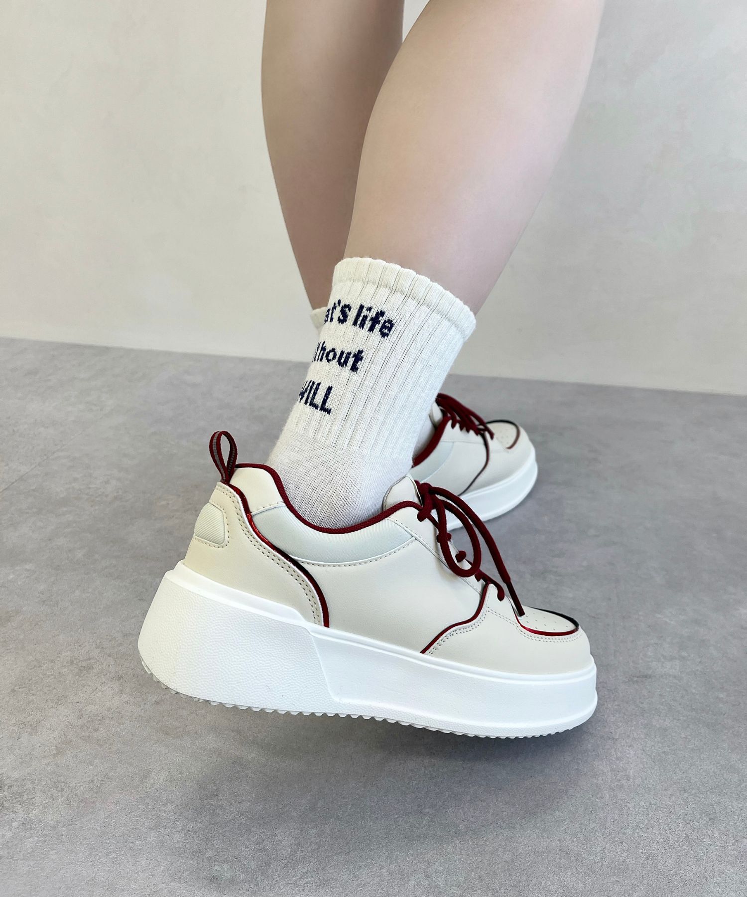 ORiental TRaffic「【新色追加】バイカラー ボリュームソール スニーカー /OT3750 厚底  クッション 軽量」|スニーカー|