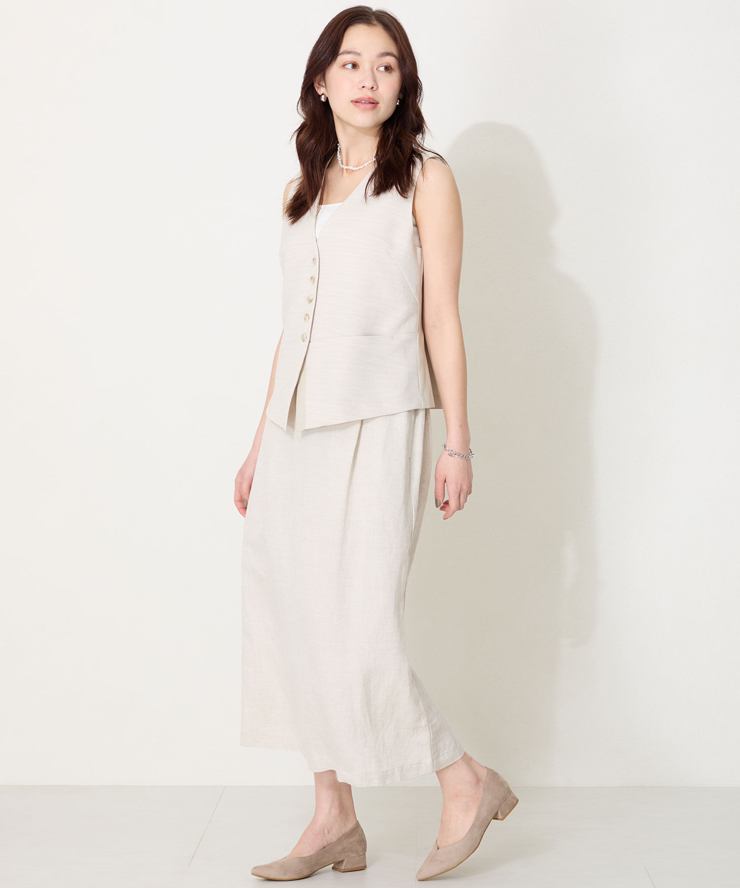 ORiental TRaffic「【WEB限定】スリットカット ポインテッドトゥ ヒール パンプス /55105 通勤 Vカット シンプル」|パンプス|