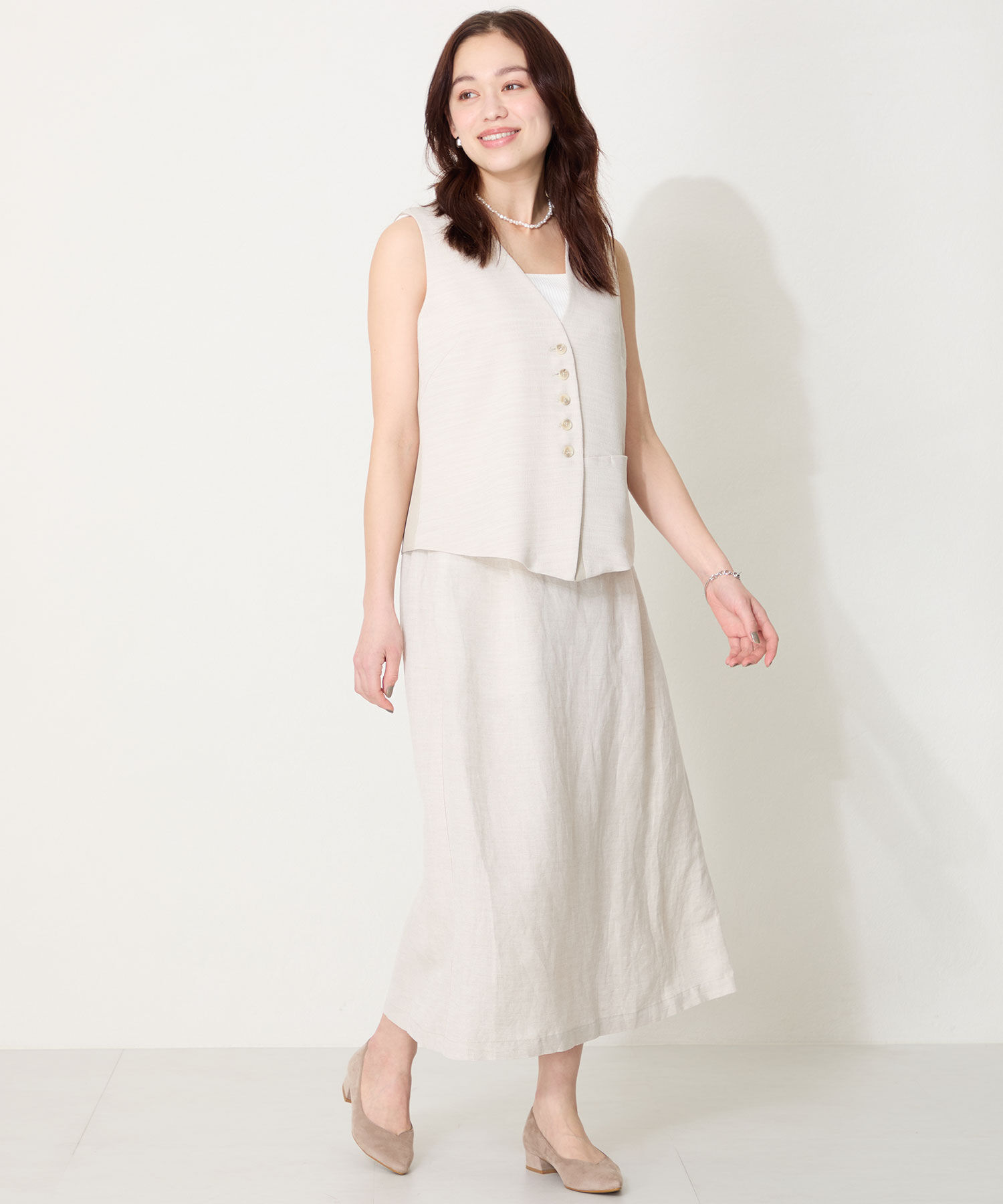 ORiental TRaffic「【WEB限定】スリットカット ポインテッドトゥ ヒール パンプス /55105 通勤 Vカット シンプル」|パンプス|