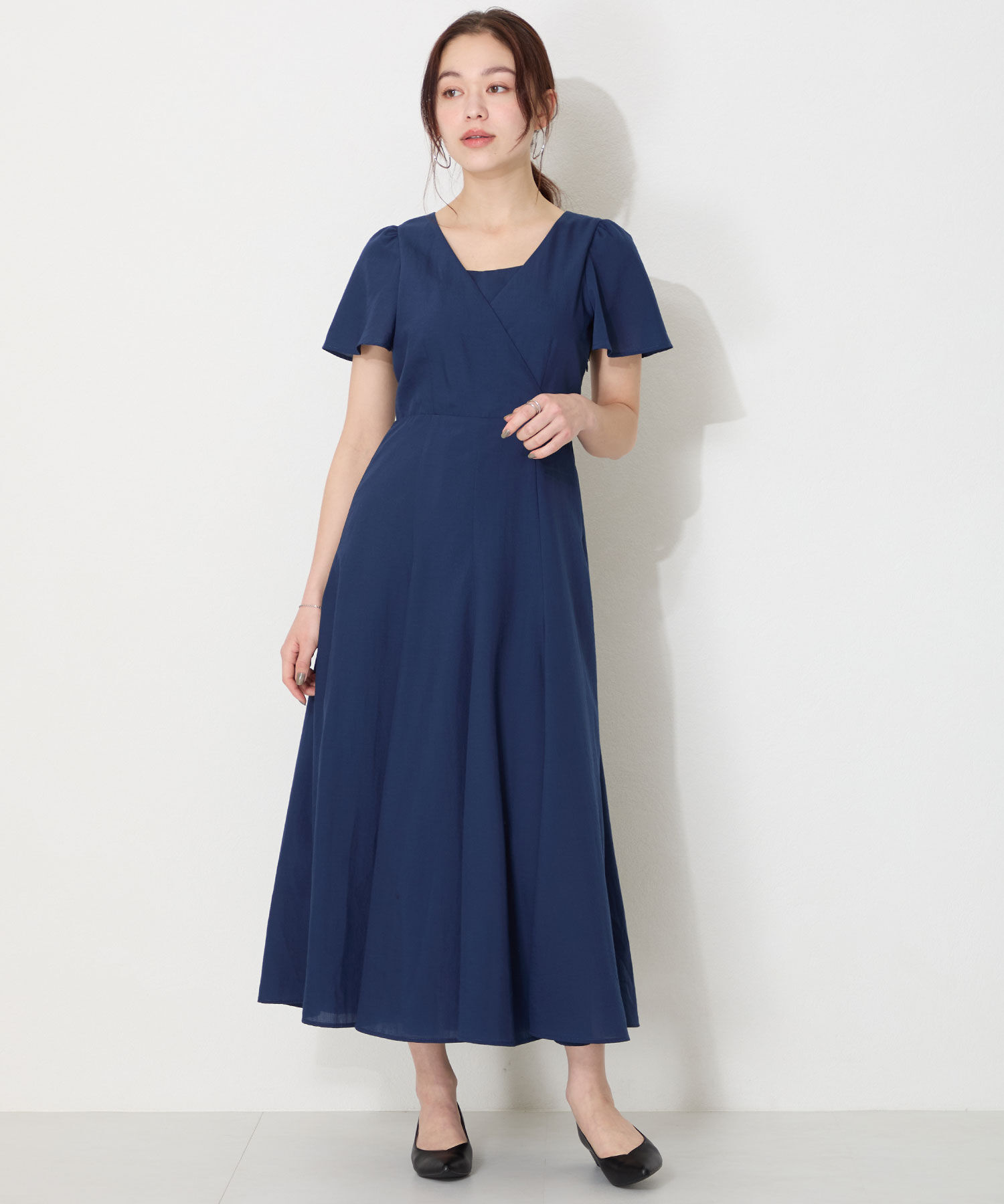 ORiental TRaffic「【WEB限定】スリットカット ポインテッドトゥ ヒール パンプス /55105 通勤 Vカット シンプル」|パンプス|