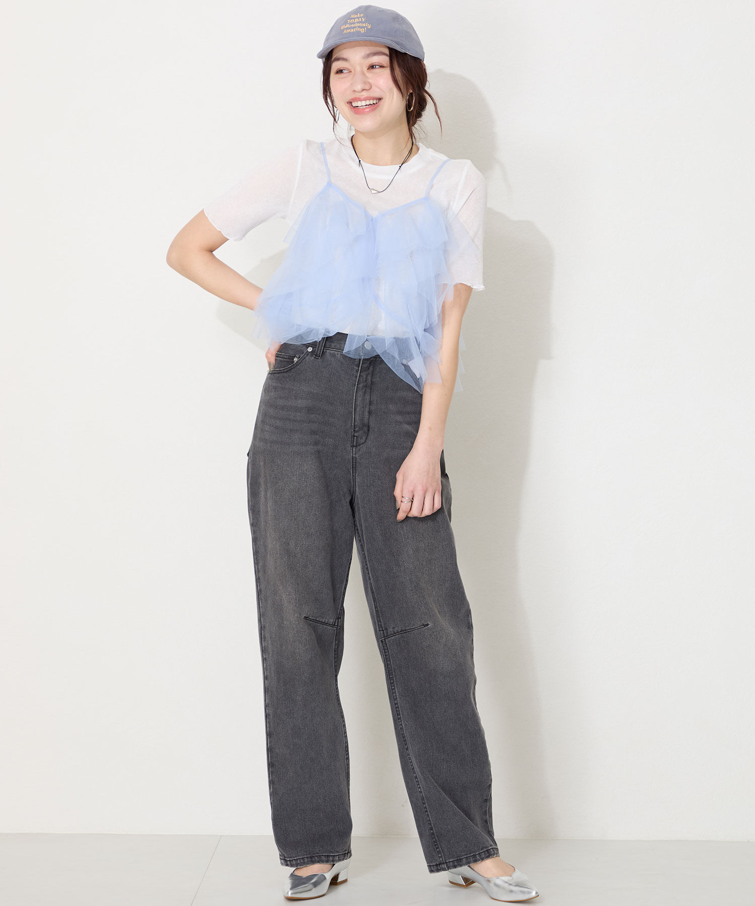 ORiental TRaffic「【WEB限定】スリットカット ポインテッドトゥ ヒール パンプス /55105 通勤 Vカット シンプル」|パンプス|