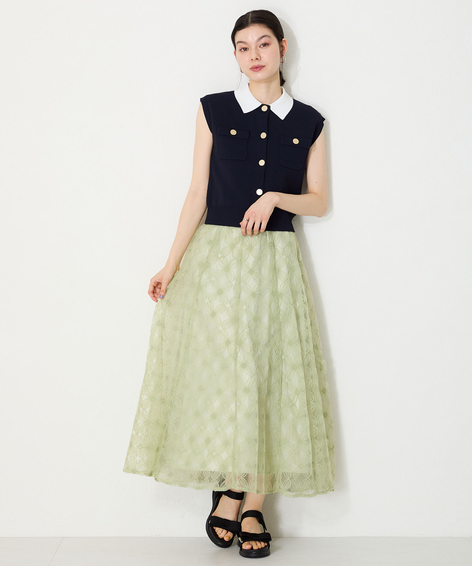 WA Oriental TRaffic「●2025春夏新作●サテンリボン厚底サンダル/52219 厚底 人気 トレンド リボン」|サンダル|