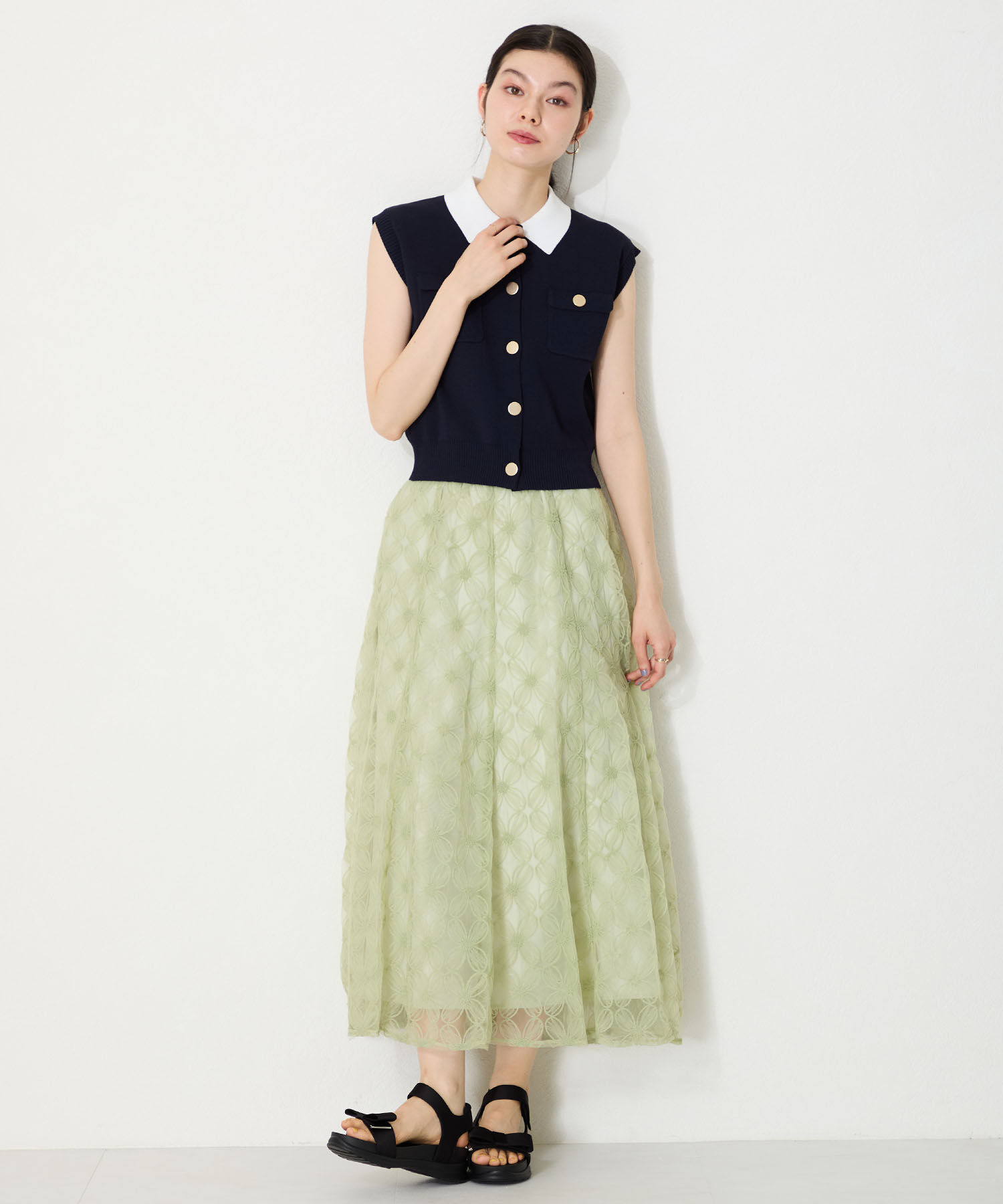 WA Oriental TRaffic「●2025春夏新作●サテンリボン厚底サンダル/52219 厚底 人気 トレンド リボン」|サンダル|