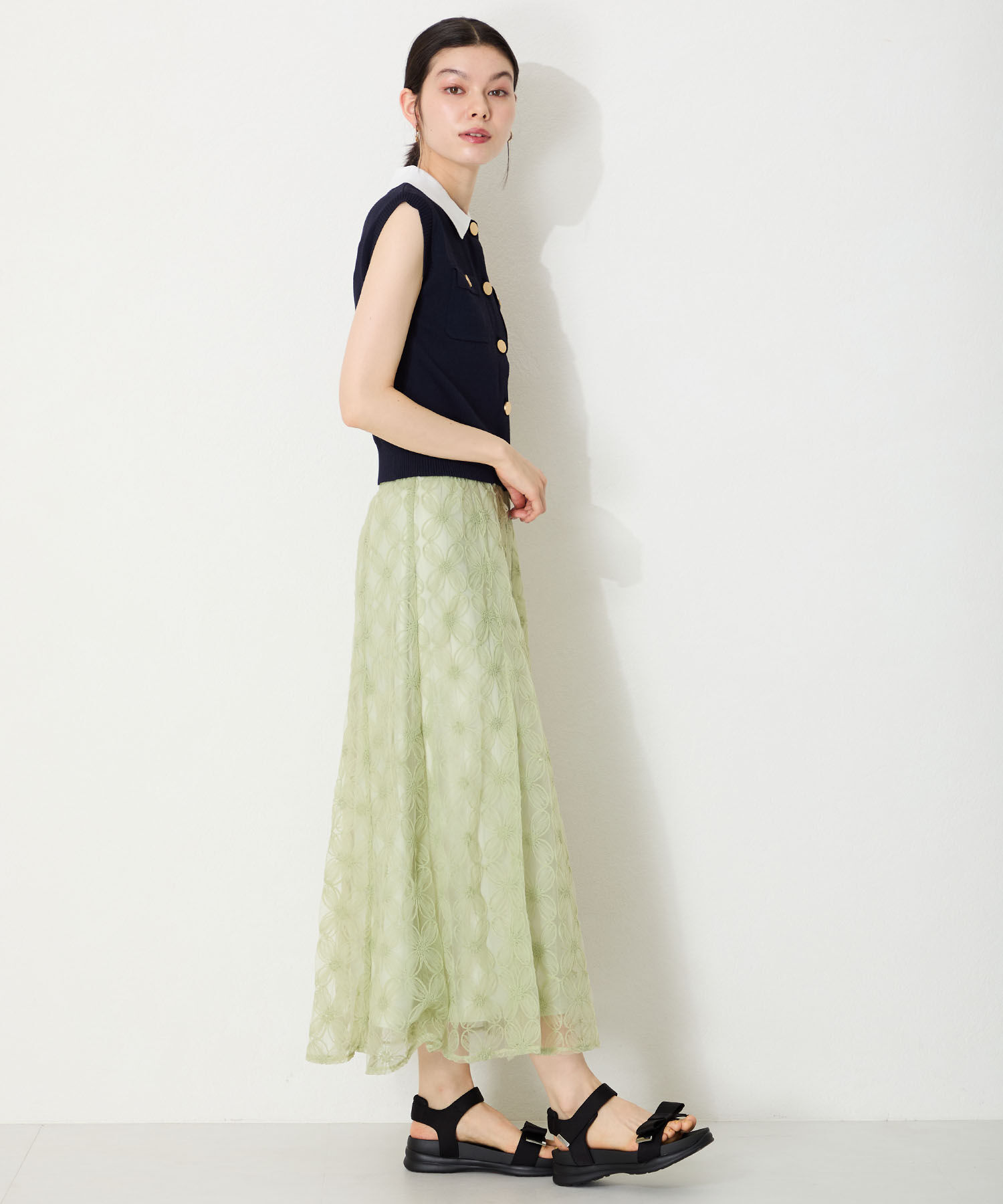 WA Oriental TRaffic「●2025春夏新作●サテンリボン厚底サンダル/52219 厚底 人気 トレンド リボン」|サンダル|