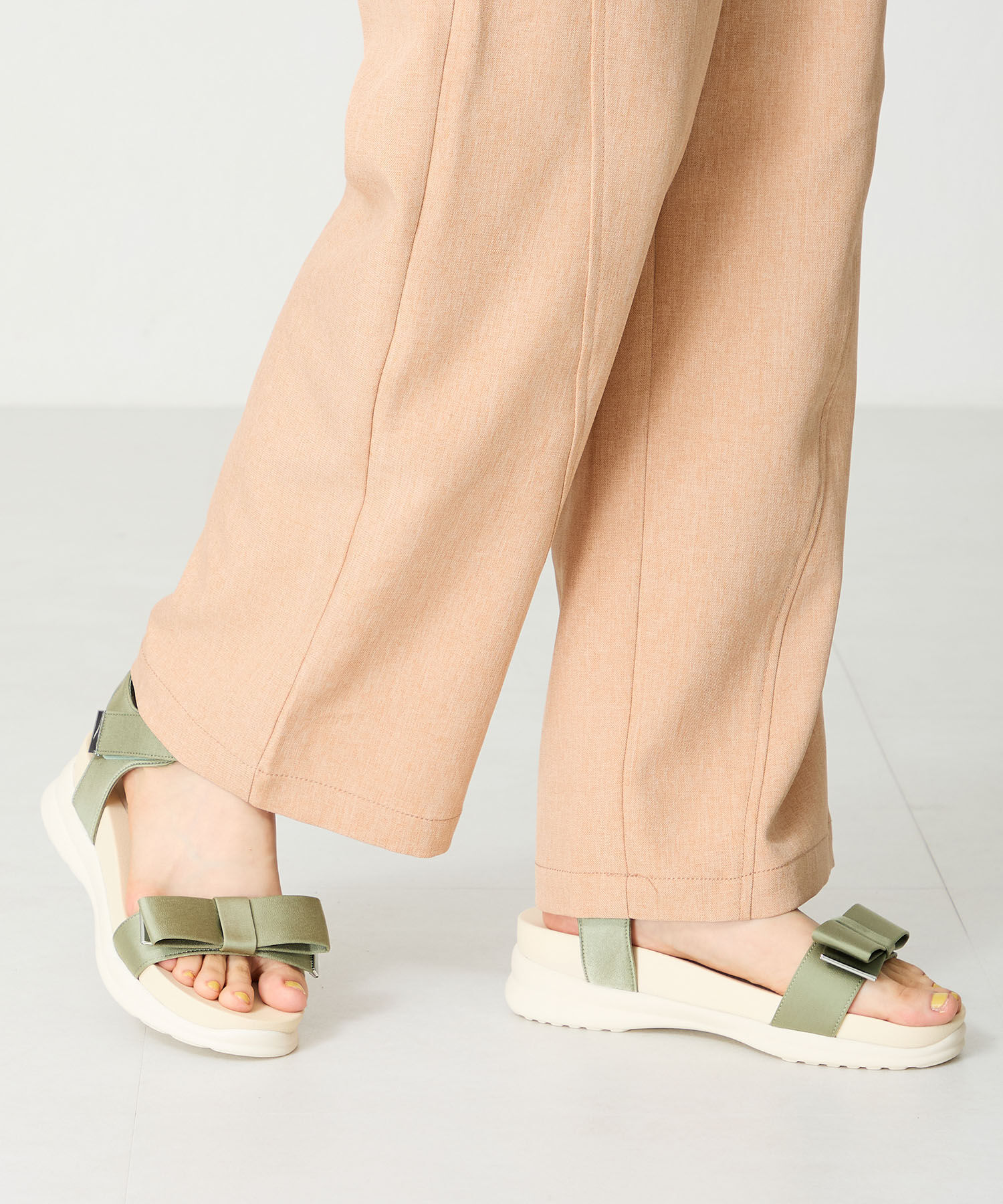 WA Oriental TRaffic「●2025春夏新作●サテンリボン厚底サンダル/52219 厚底 人気 トレンド リボン」|サンダル|