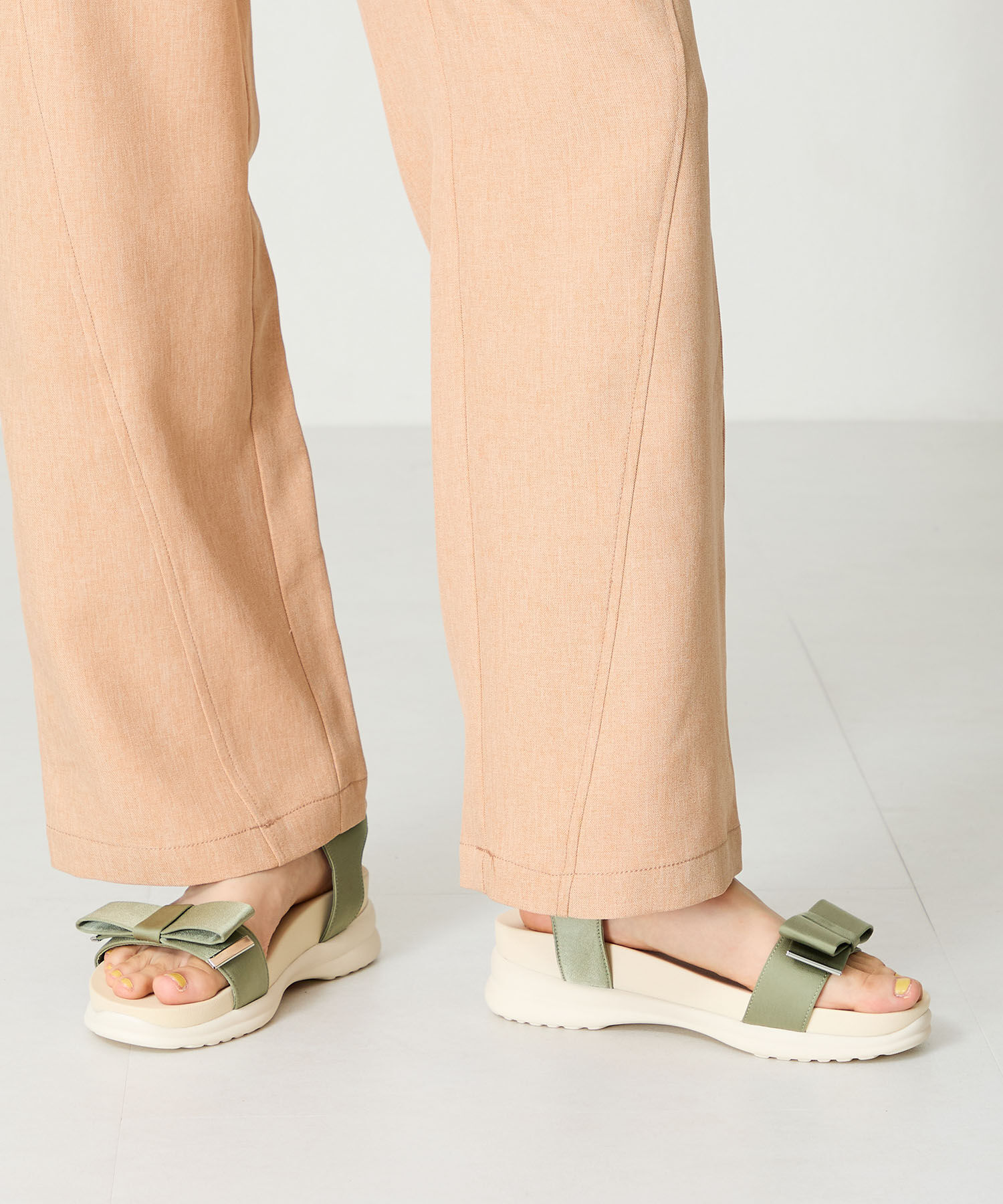 WA Oriental TRaffic「●2025春夏新作●サテンリボン厚底サンダル/52219 厚底 人気 トレンド リボン」|サンダル|