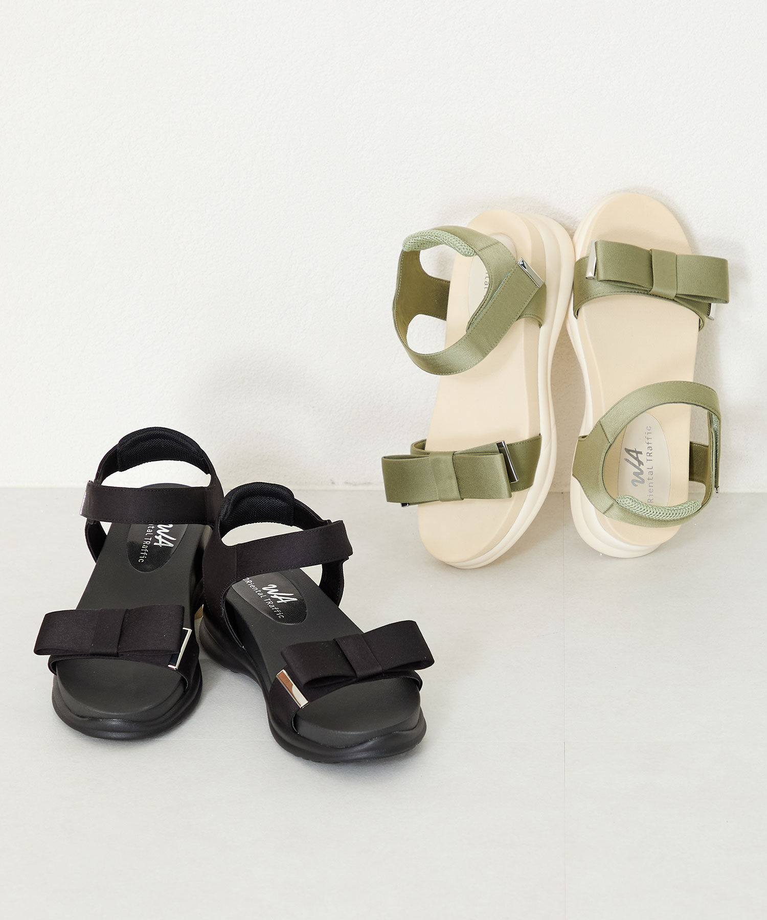 WA Oriental TRaffic「●2025春夏新作●サテンリボン厚底サンダル/52219 厚底 人気 トレンド リボン」|サンダル|