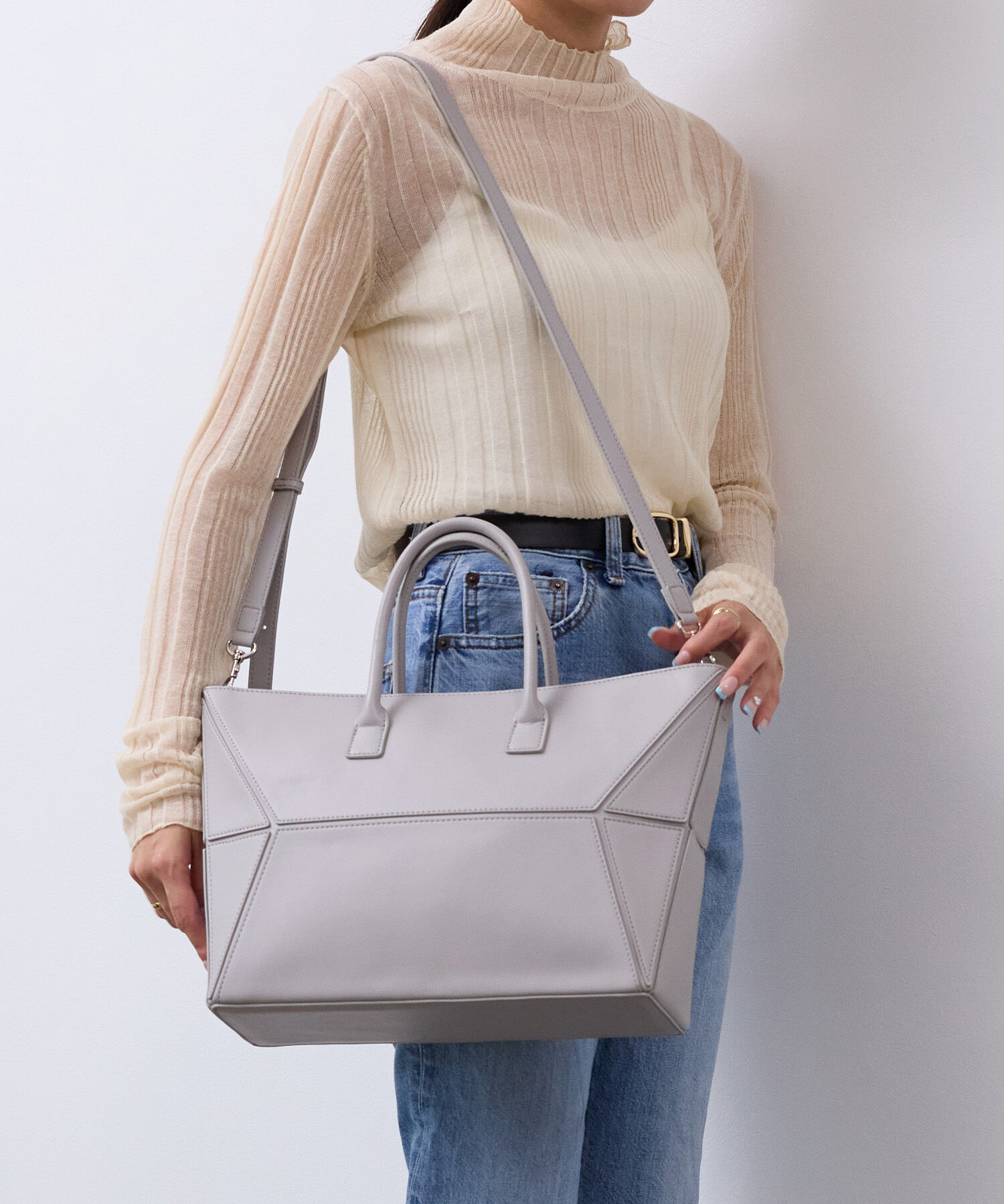 TOPKAPI TREASURE「【TREASURE TOPKAPI】 ジオメトリック ショルダー付 トートバッグ」|トートバッグ|