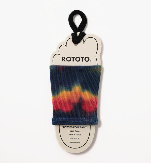 ROTOTO「【ロトト】フットバンド タイダイ/レッド ブルー コットン/ソックス メンズ レディース」|ソックス|マルチカラー