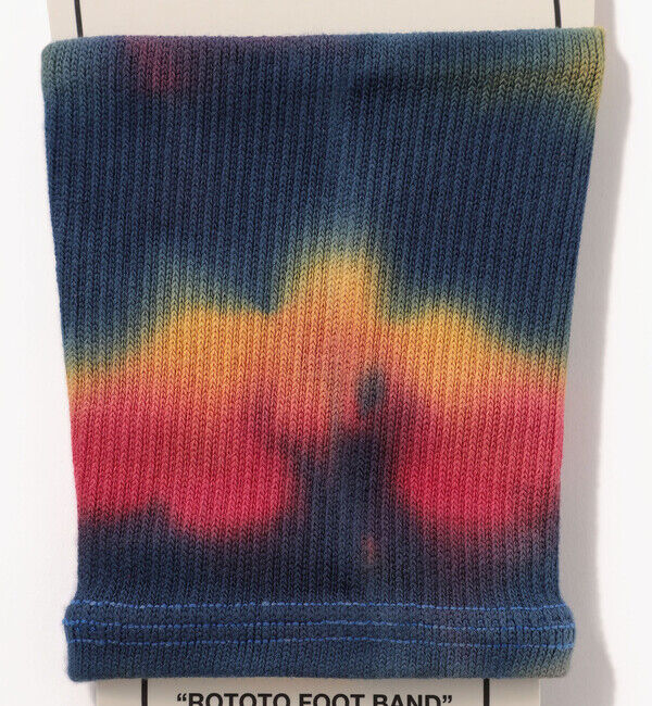 ROTOTO「【ロトト】フットバンド タイダイ/レッド ブルー コットン/ソックス メンズ レディース」|ソックス|