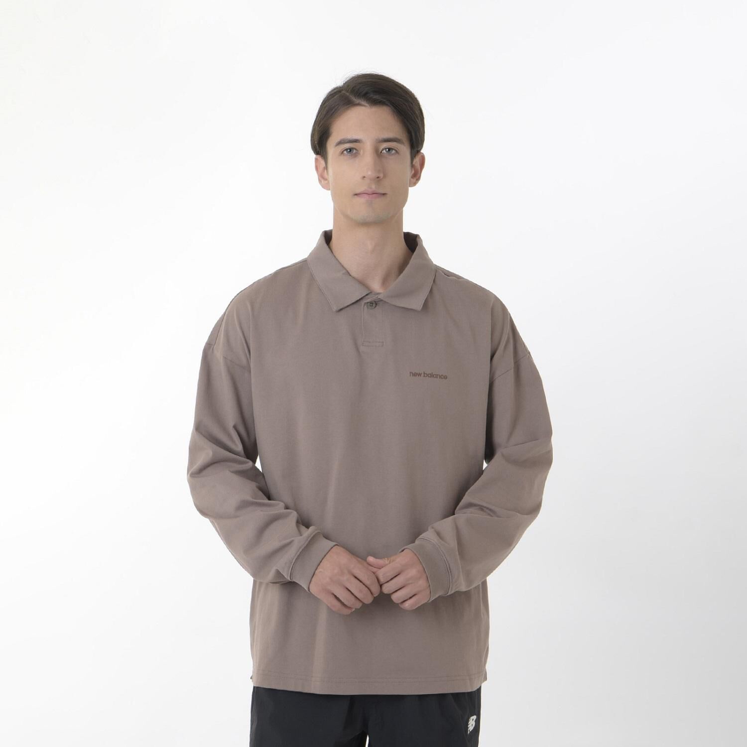 NEW BALANCE 「【NEW BALANCEｳｪｱ】M Linearﾛﾝｸﾞｽﾘｰﾌﾞﾎﾟﾛ」|Tシャツ・カットソー|