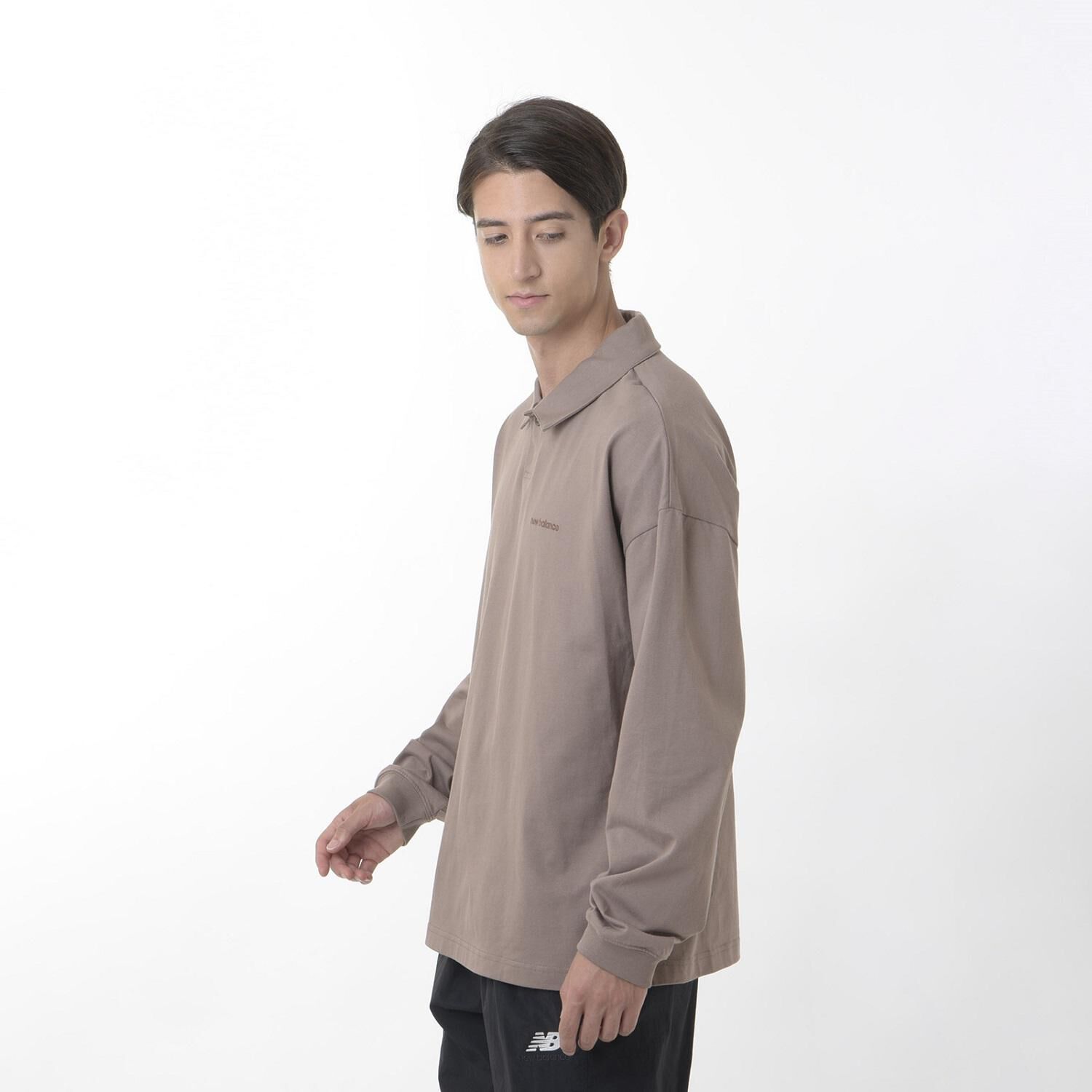 NEW BALANCE 「【NEW BALANCEｳｪｱ】M Linearﾛﾝｸﾞｽﾘｰﾌﾞﾎﾟﾛ」|Tシャツ・カットソー|