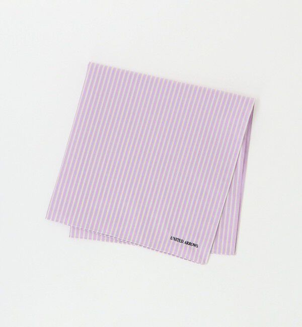 UNITED ARROWS「コットン ストライプ ハンカチ」|ハンカチ|PURPLE