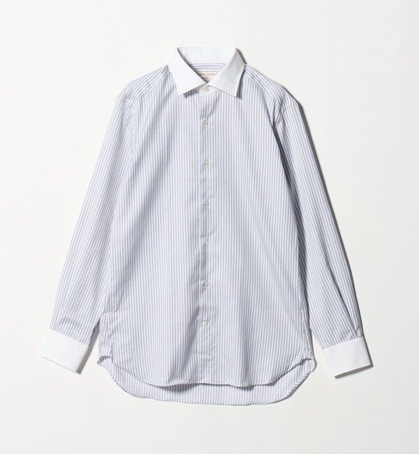 UNITED ARROWS「イージーケア AG キャンディーストライプ セミワイドカラー クレリックシャツ 抗菌防臭」|シャツ・ブラウス|