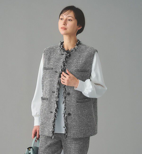 UNITED ARROWS「2トーン ツイードライク ベスト」|ベスト・ジレ|